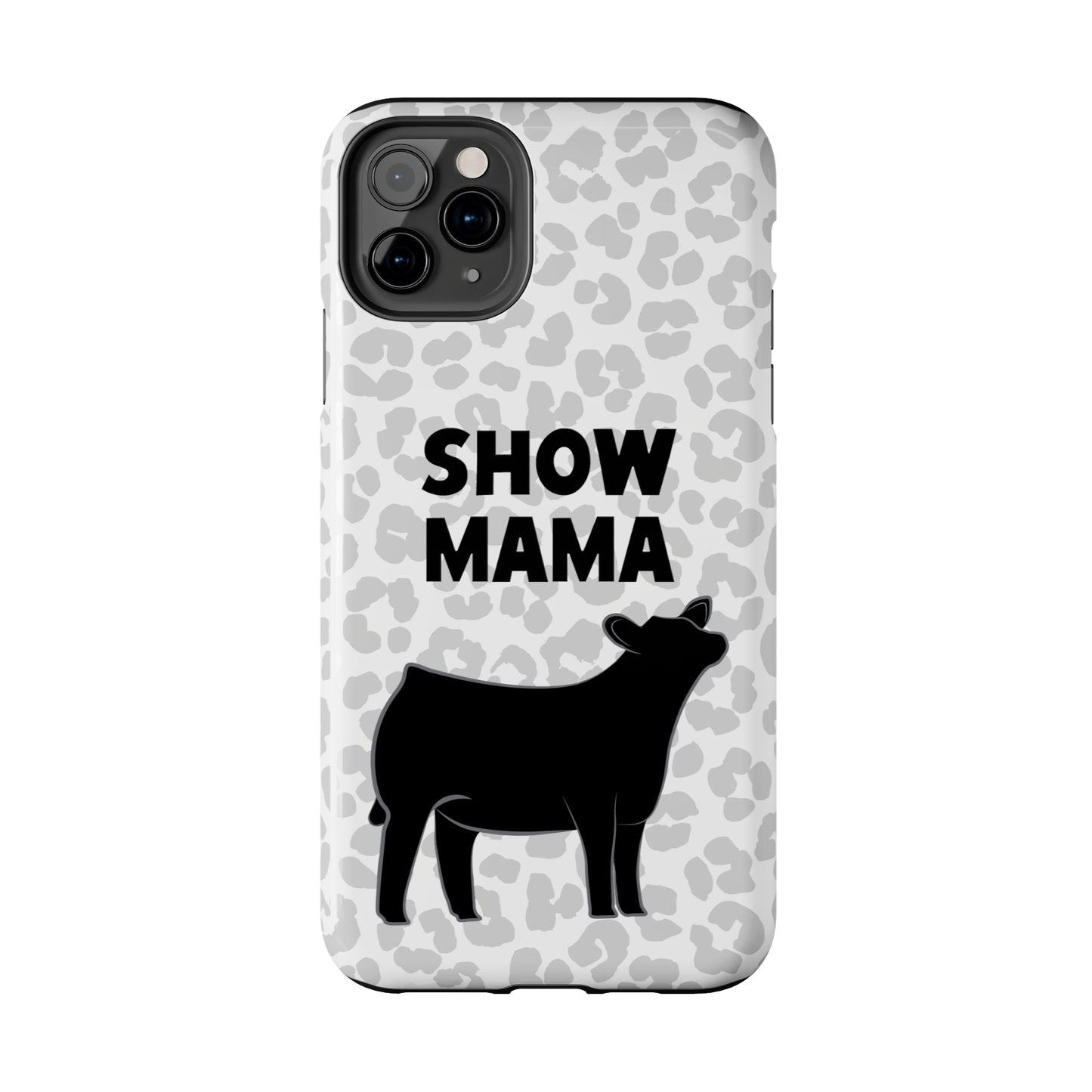 Show Mama Angus Show Heifer Leopard Print Phone Cases | Livestock Phone Case | Gifts for Her | 4H Club Gifts | Show Heifer Phone Case