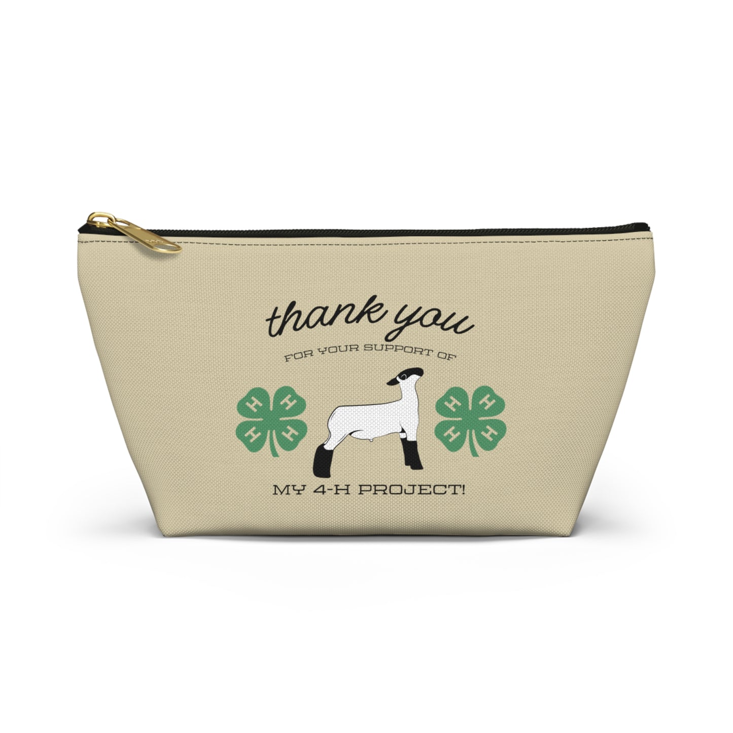 4H Club Buyers Gift Accessory Pouch | Show Lamb Buyer Gift | 4-H Clover | County Fair Buyers Gift | Livestock Thank You Gift