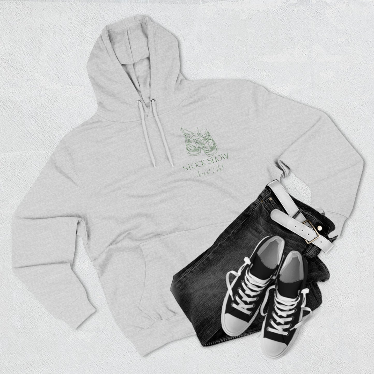 The Stock Show Social Club Fleece Hoodie (Tumbler Design) | Livestock Country Club | Stock Show Style | Show Lamb | Show Goat | 4H & FFA