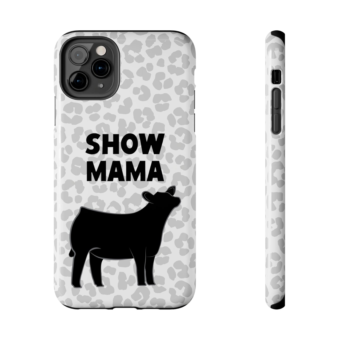 Show Mama Angus Show Heifer Leopard Print Phone Cases | Livestock Phone Case | Gifts for Her | 4H Club Gifts | Show Heifer Phone Case