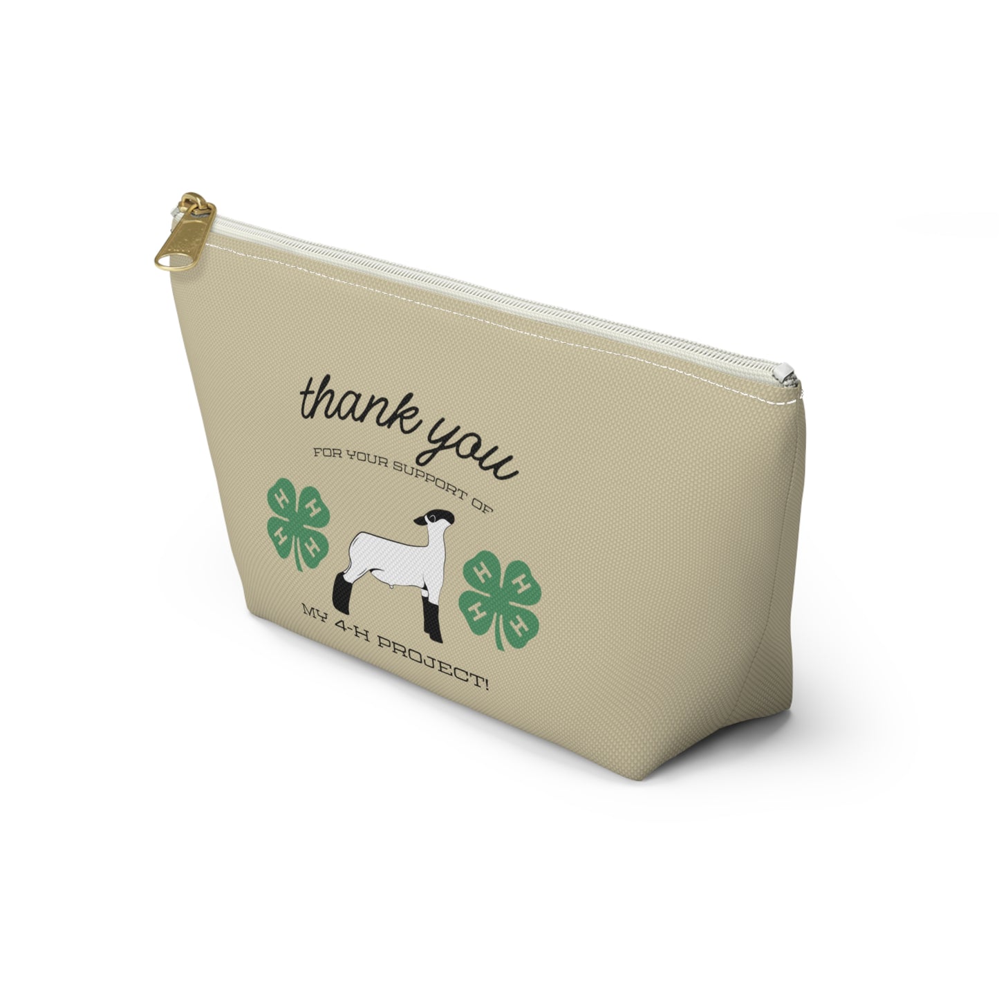 4H Club Buyers Gift Accessory Pouch | Show Lamb Buyer Gift | 4-H Clover | County Fair Buyers Gift | Livestock Thank You Gift