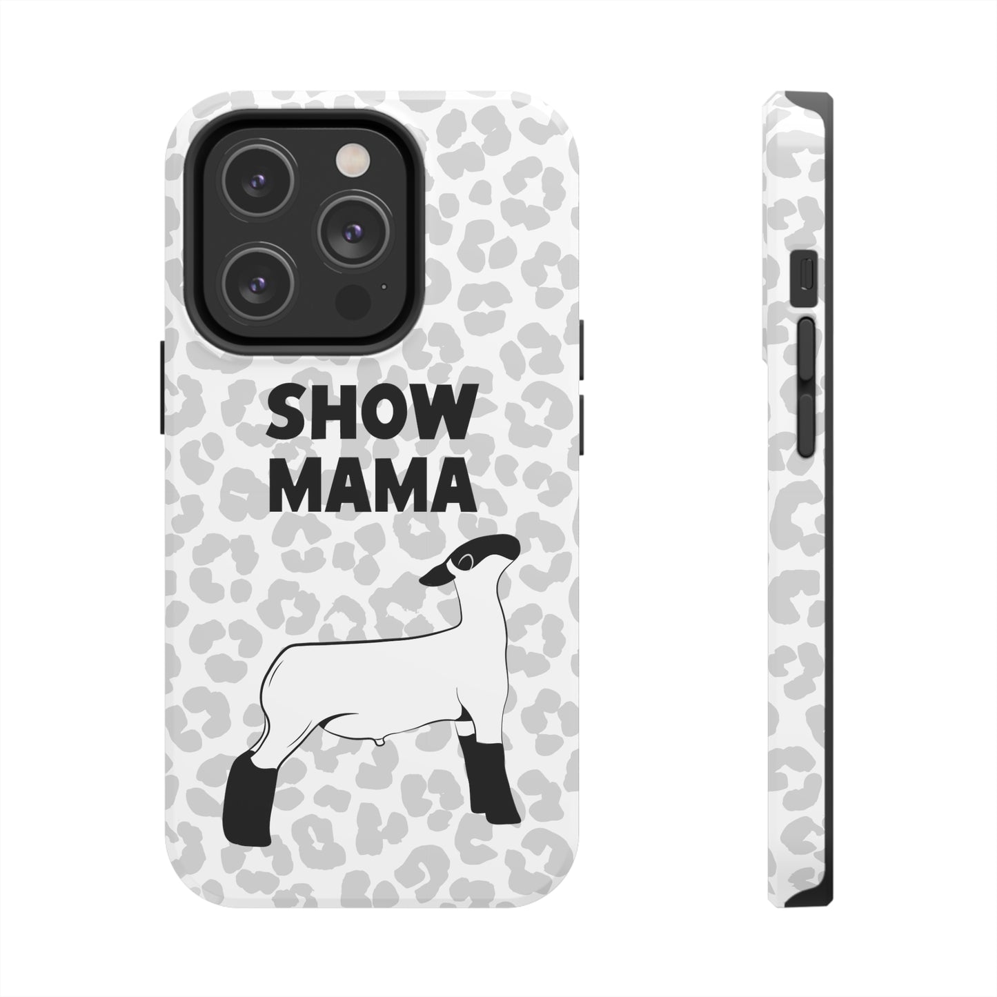 Show Mama Lamb Leopard Print Phone Cases | Livestock Phone Case | Livestock Gifts for Her | Lamb and Sheep Phone Case