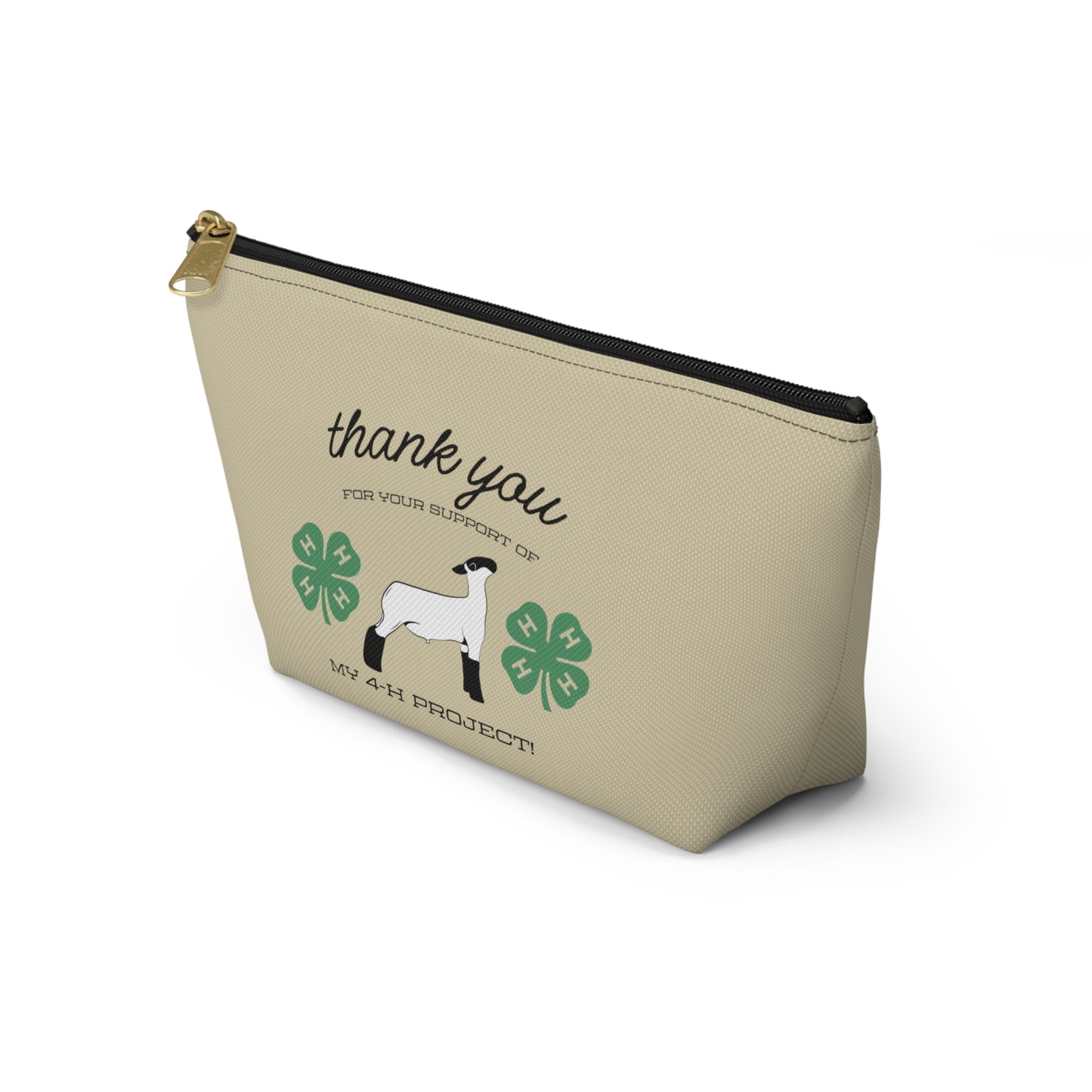 4H Club Buyers Gift Accessory Pouch | Show Lamb Buyer Gift | 4-H Clover | County Fair Buyers Gift | Livestock Thank You Gift