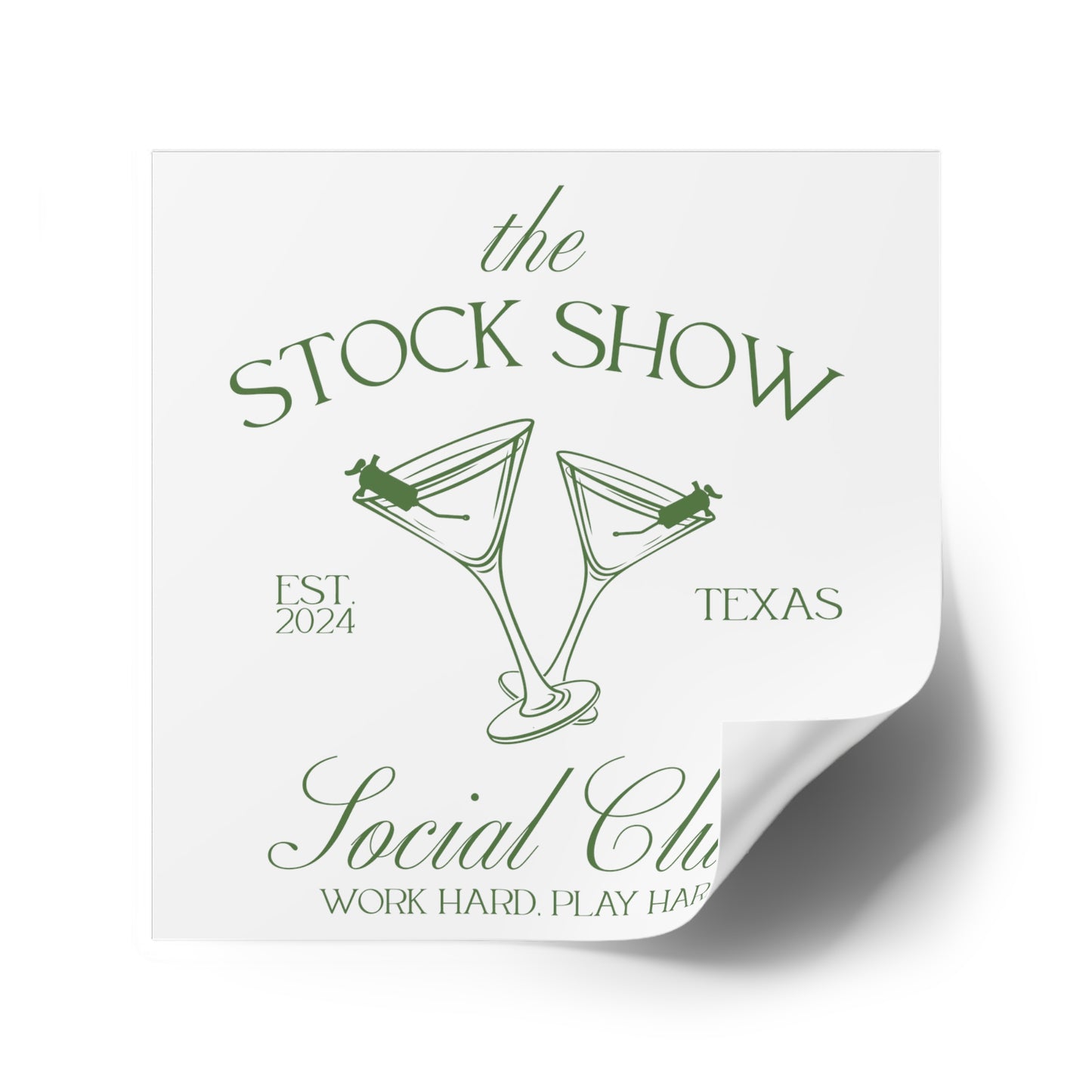 The Stock Show Social Club Indoor\Outdoor Stickers (Solo Cups) | Livestock Country Club | Stock Show Mom Style | Show Pig | Show Lamb