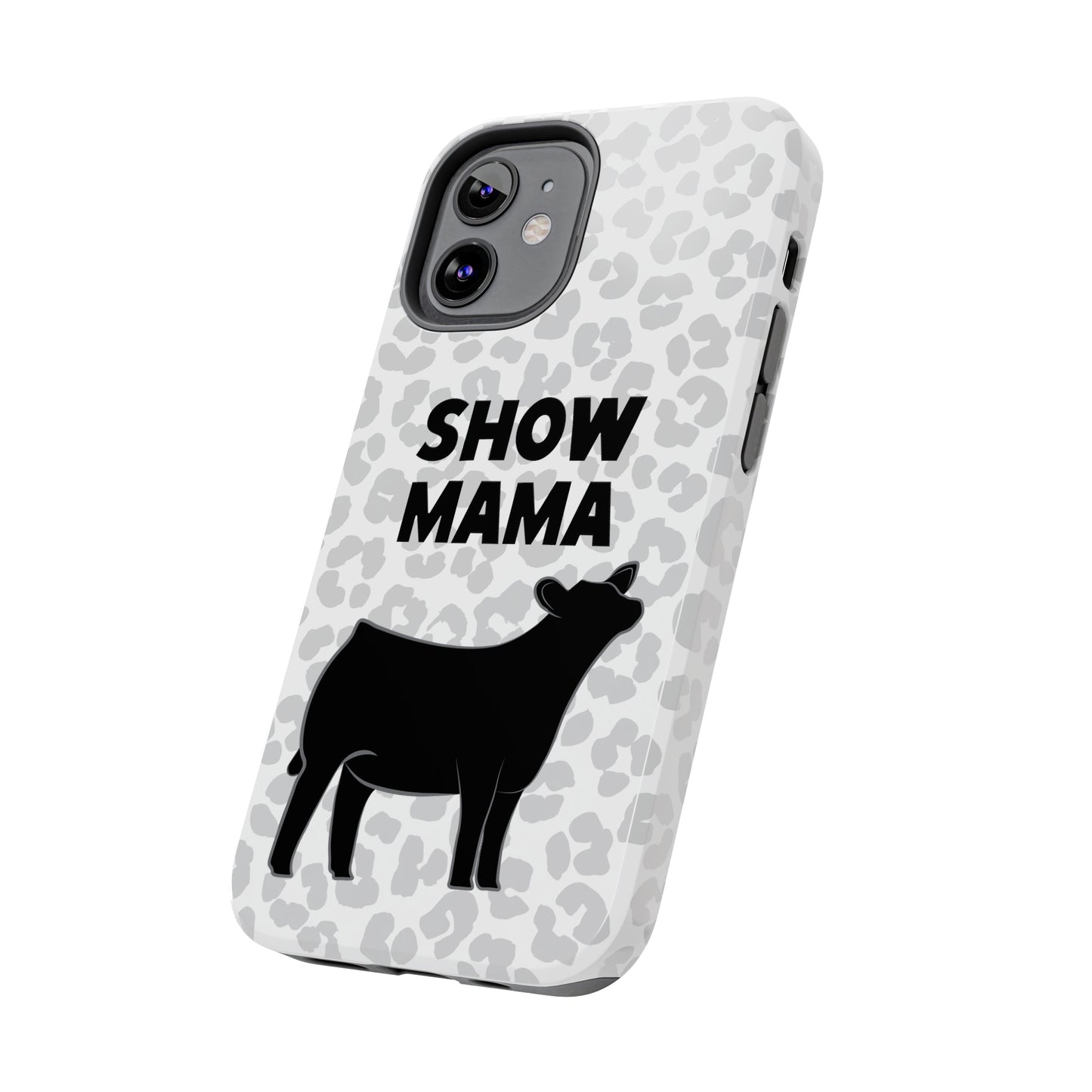 Show Mama Angus Show Heifer Leopard Print Phone Cases | Livestock Phone Case | Gifts for Her | 4H Club Gifts | Show Heifer Phone Case