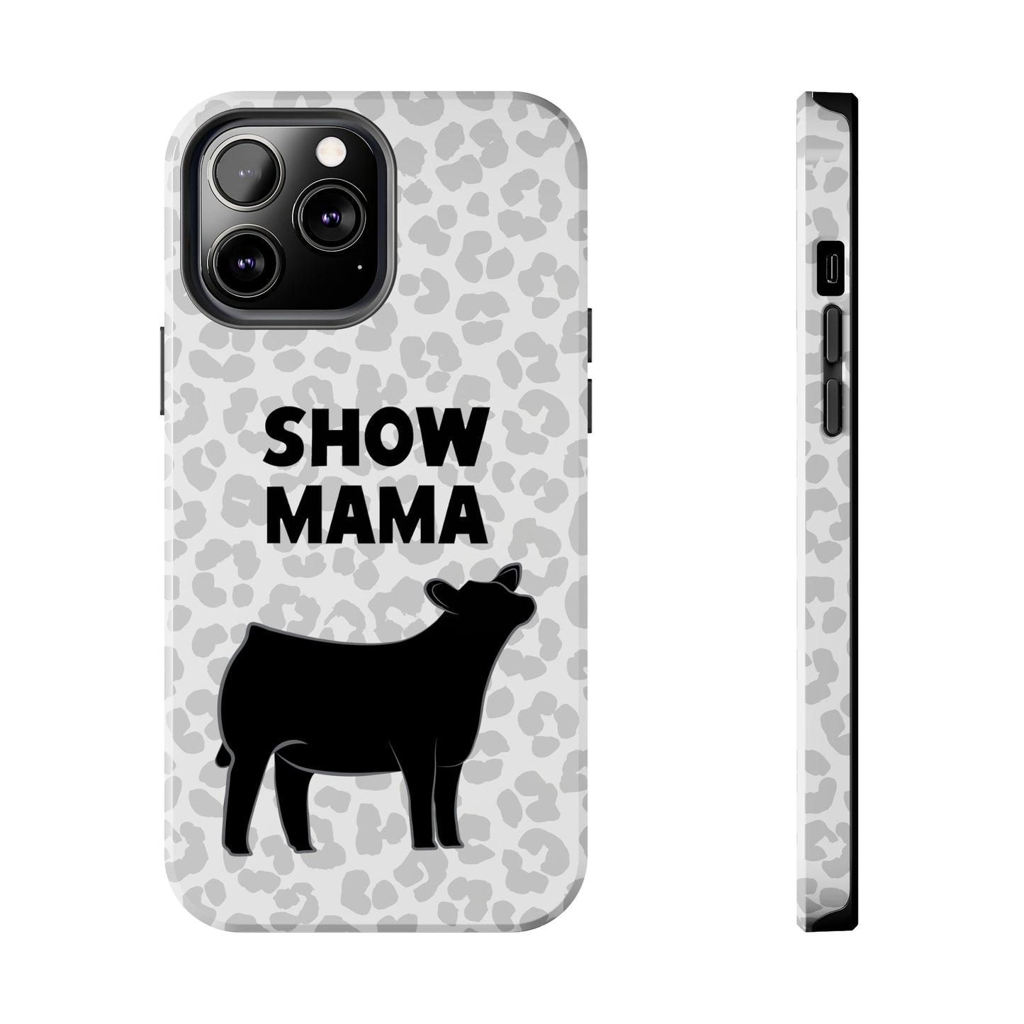 Show Mama Angus Show Heifer Leopard Print Phone Cases | Livestock Phone Case | Gifts for Her | 4H Club Gifts | Show Heifer Phone Case