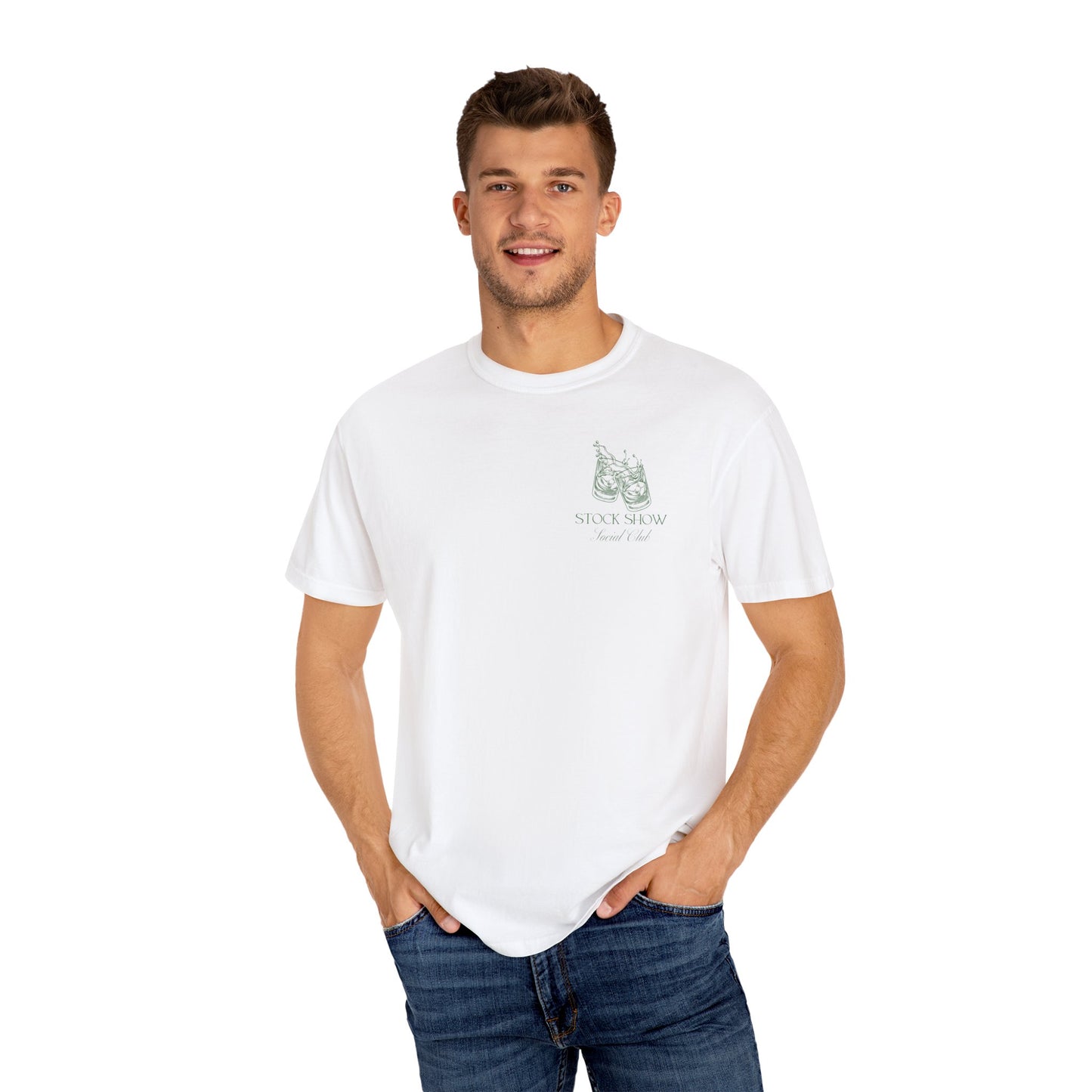 The Stock Show Social Club Unisex COMFORT COLORS T-shirt (Tumbler Design) | Livestock Country Club | Stock Show Mom Style | 4H & FFA Club