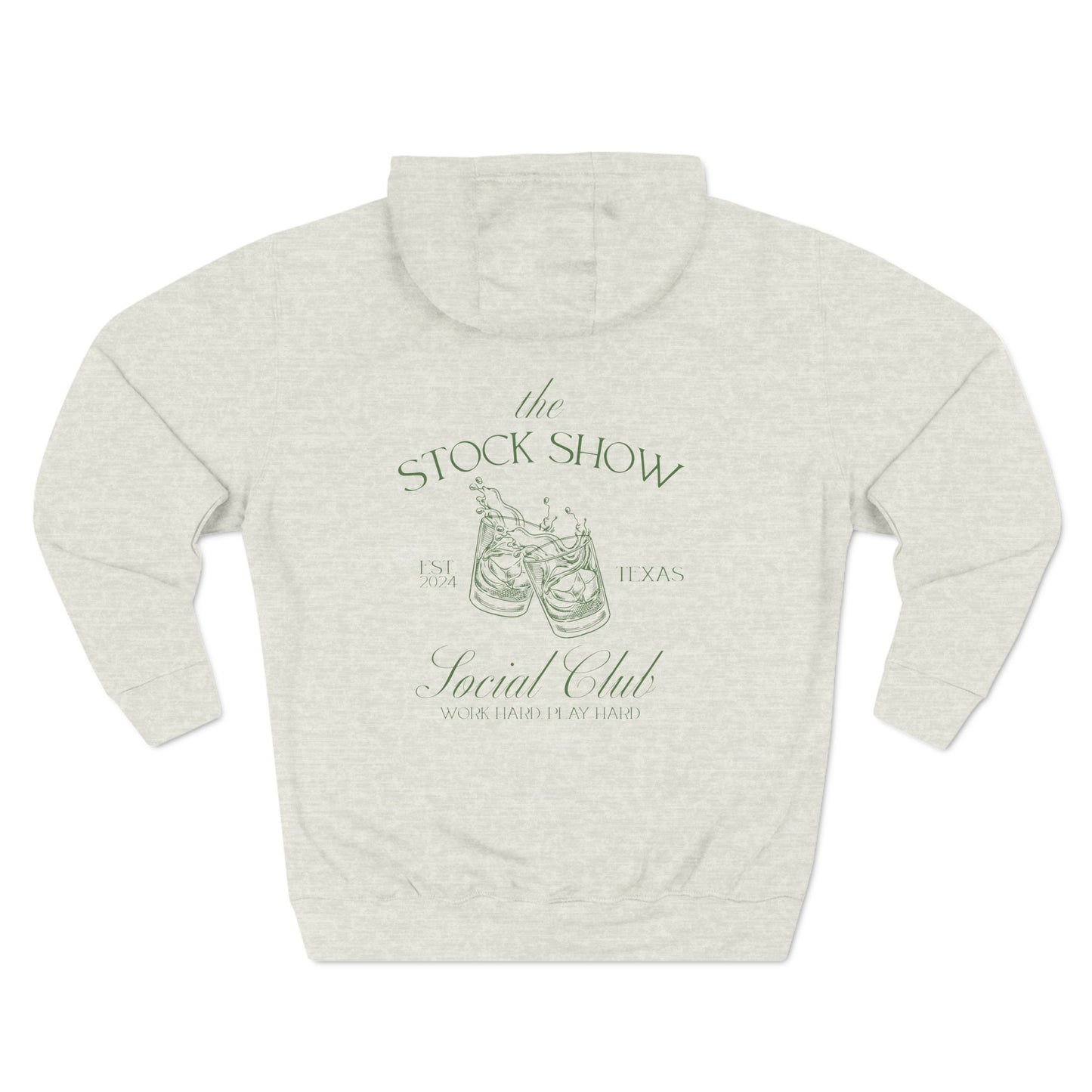 The Stock Show Social Club Fleece Hoodie (Tumbler Design) | Livestock Country Club | Stock Show Style | Show Lamb | Show Goat | 4H & FFA