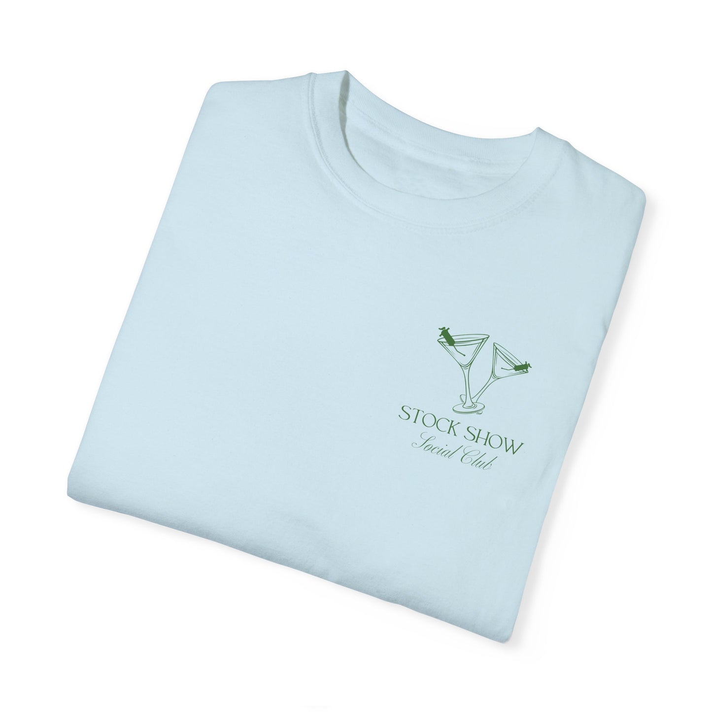 The Stock Show Social Club Unisex COMFORT COLORS T-shirt (Martini Design) | Livestock Country Club | Stock Show Mom Style | 4H & FFA Club