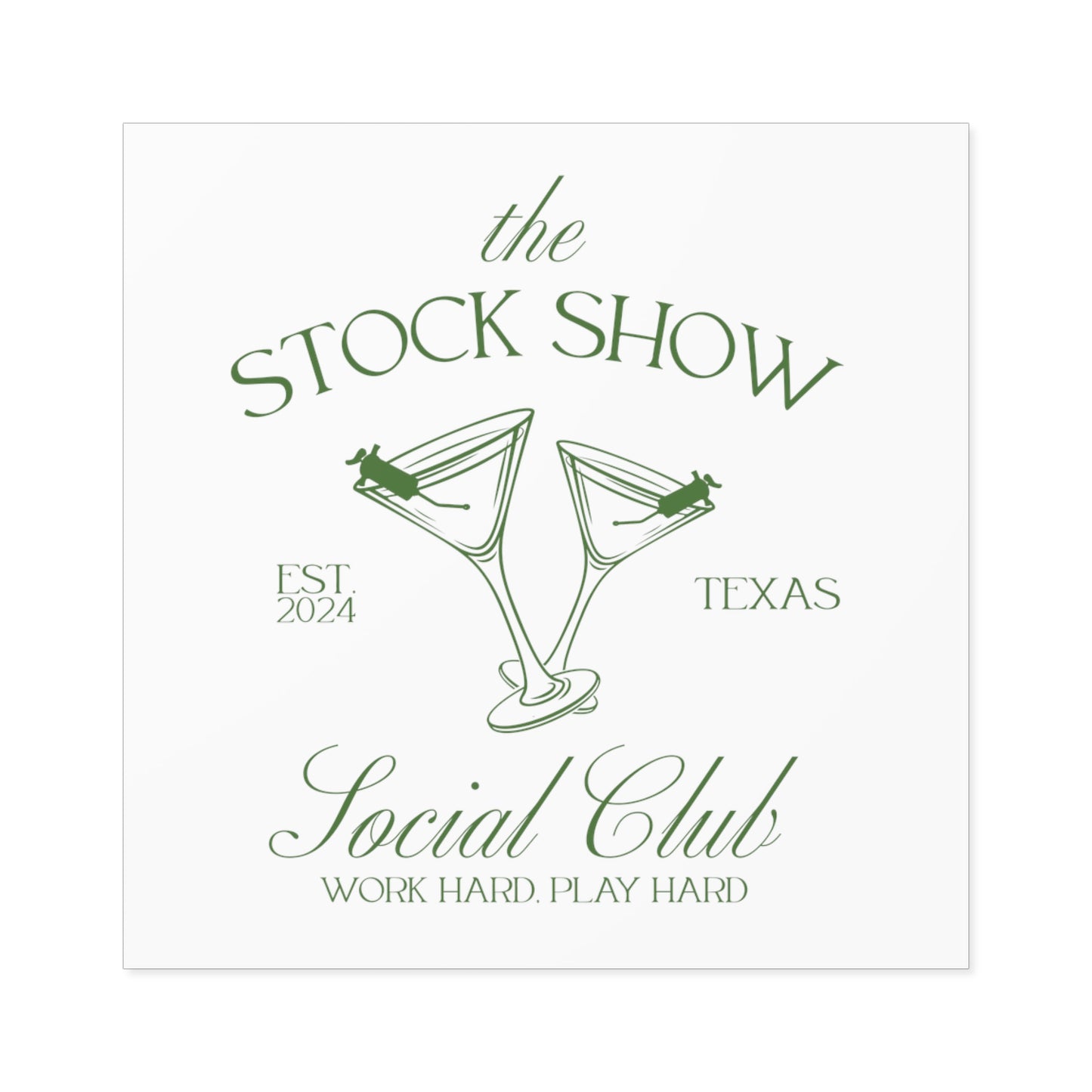 The Stock Show Social Club Indoor\Outdoor Stickers (Solo Cups) | Livestock Country Club | Stock Show Mom Style | Show Pig | Show Lamb