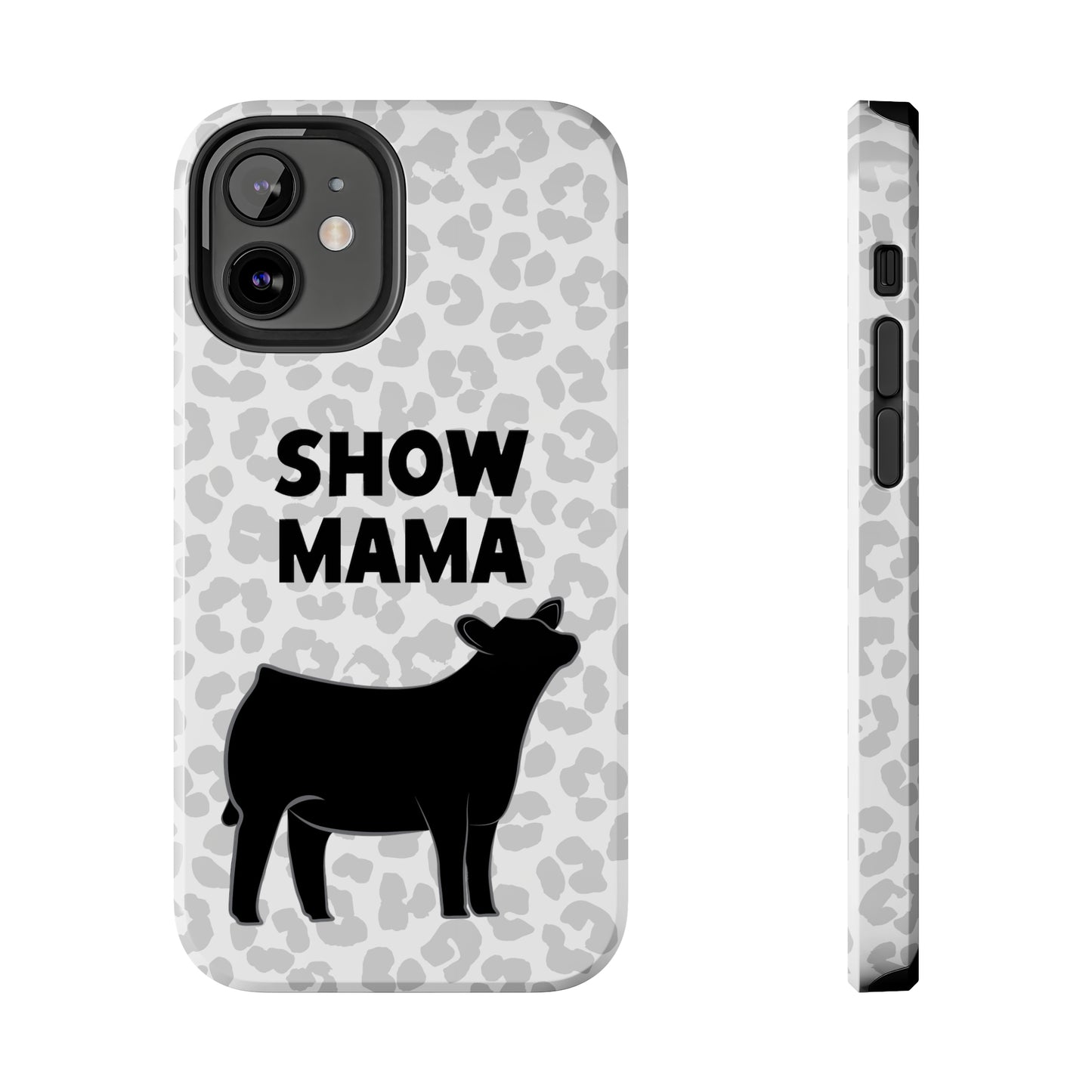 Show Mama Angus Show Heifer Leopard Print Phone Cases | Livestock Phone Case | Gifts for Her | 4H Club Gifts | Show Heifer Phone Case