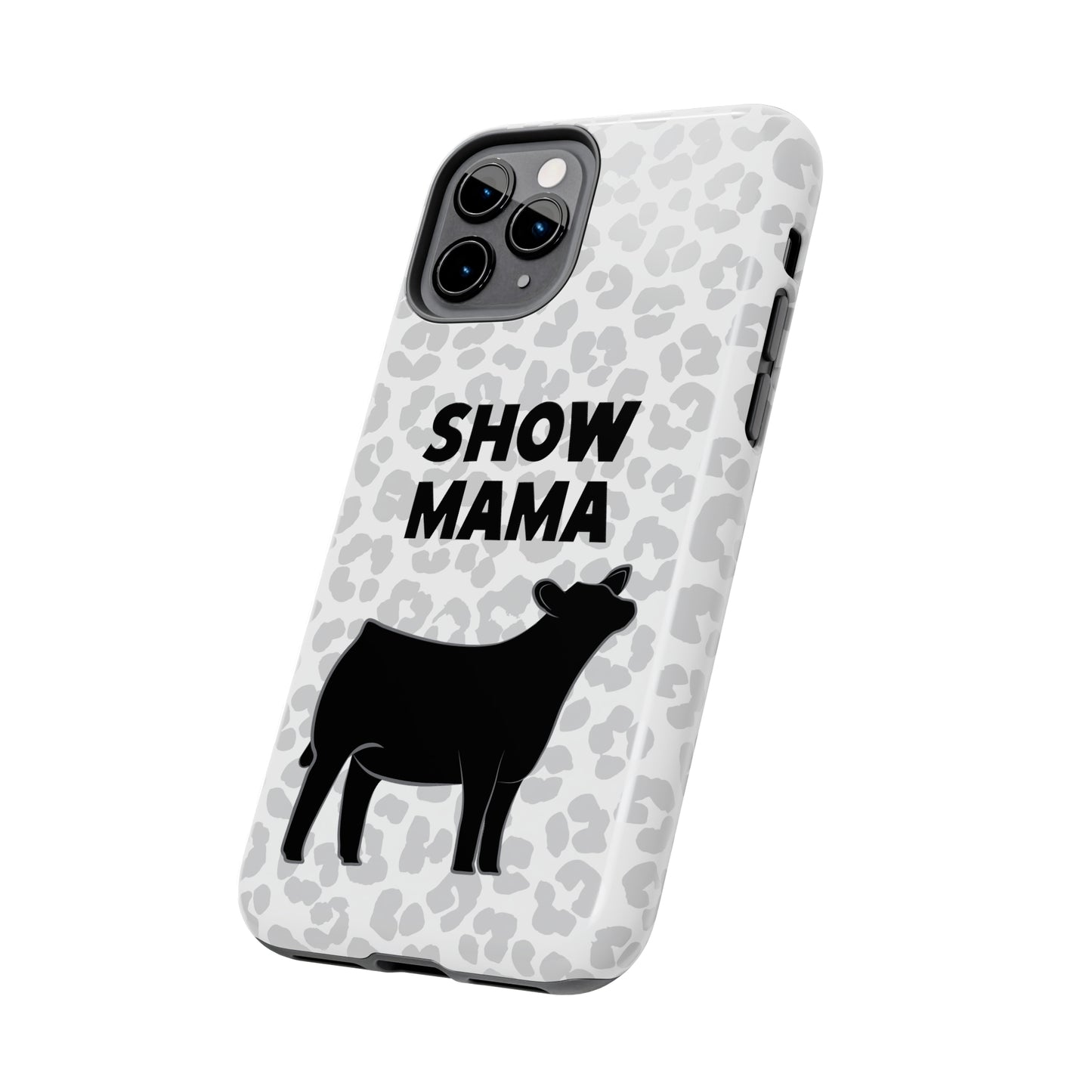 Show Mama Angus Show Heifer Leopard Print Phone Cases | Livestock Phone Case | Gifts for Her | 4H Club Gifts | Show Heifer Phone Case