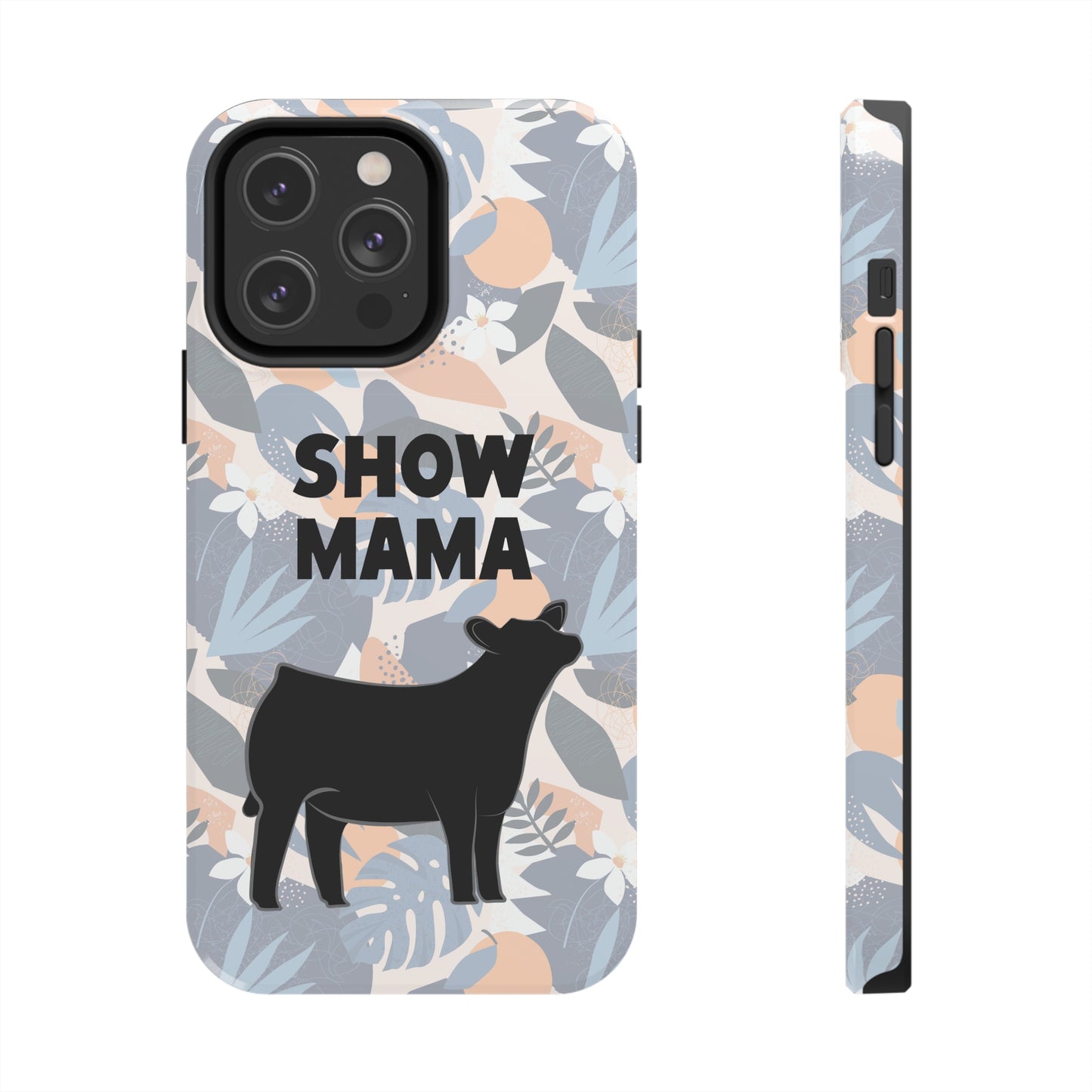 Show Mama Angus Show Heifer Hawaiian Print Phone Cases | Livestock Phone Case | Gifts for Her | 4H Club Gifts | Show Heifer Phone Case