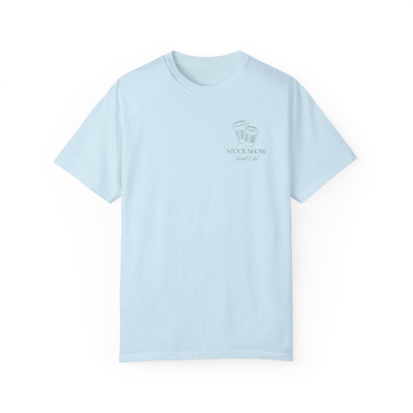 The Stock Show Social Club Unisex COMFORT COLORS T-shirt (Solo Cups Design) | Livestock Country Club | Stock Show Mom Style | 4H & FFA Club
