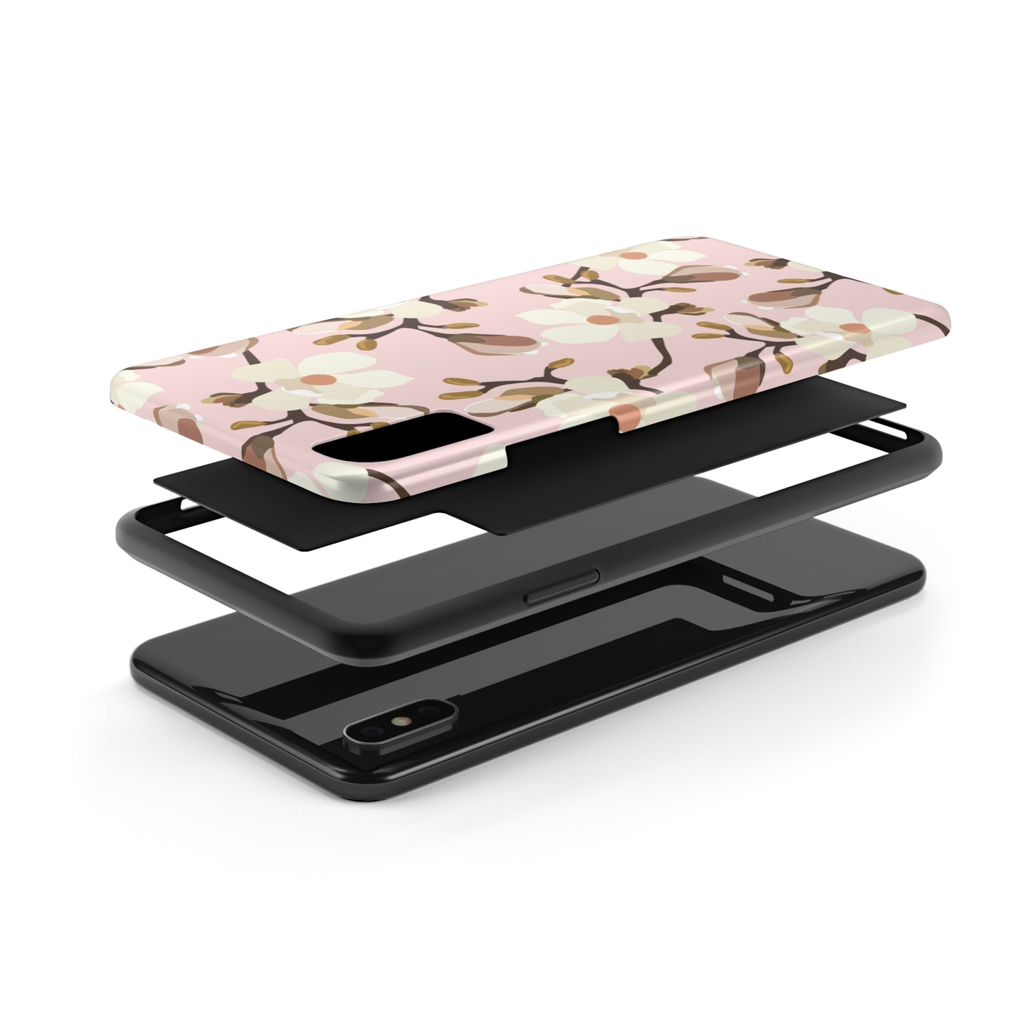 Pink Magnolia Print Phone Case | Pink Phone Case | Gifts for Her