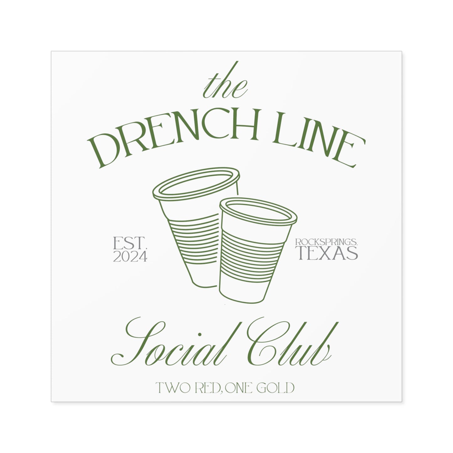 The Drench Line Social Club Indoor\Outdoor Stickers (Solo Cups) | Livestock Country Club | Stock Show Mom Style | Show Lamb | Show Goat