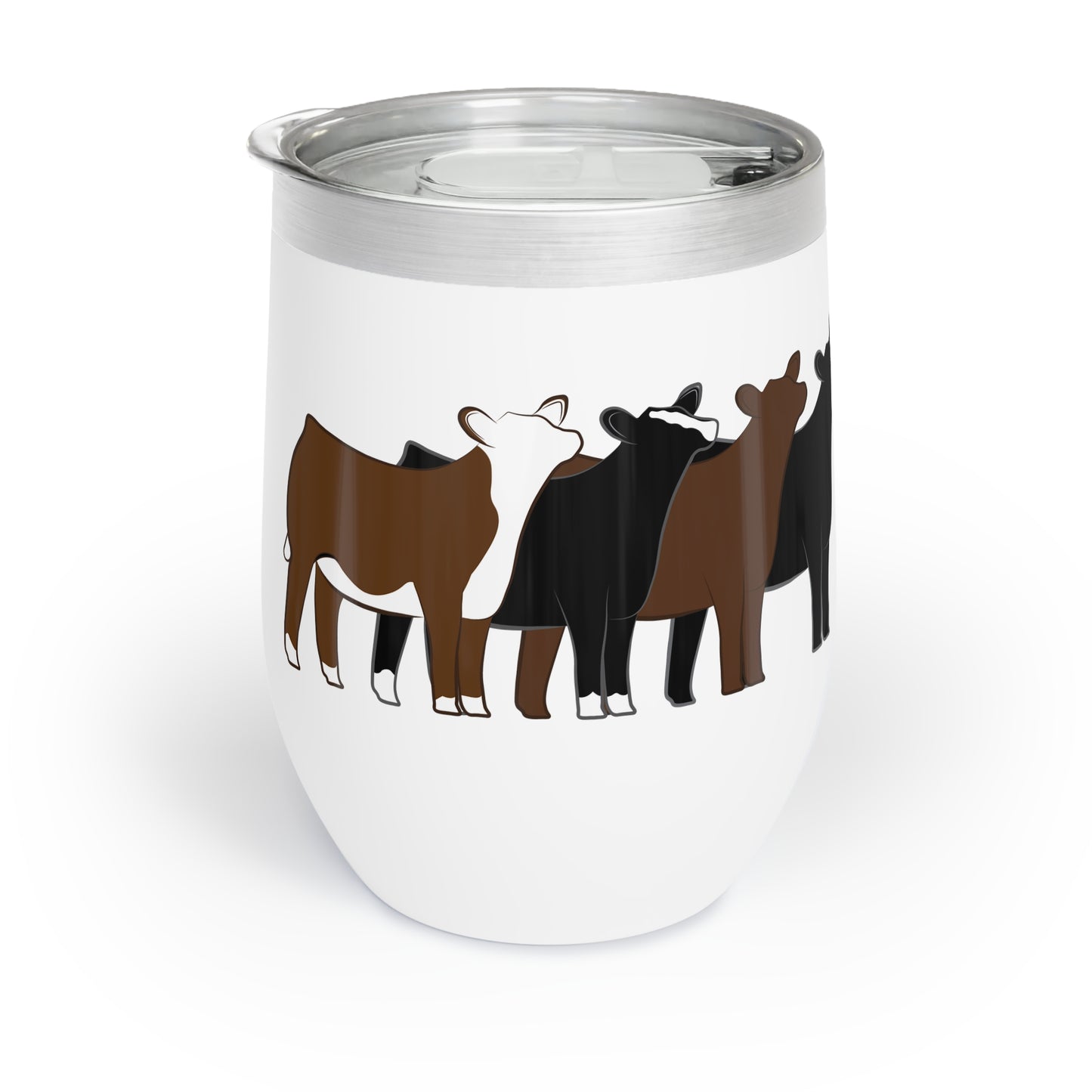 I'd Rather Be At the Barn Show Heifer Wine Tumbler | 4H Club Gift | Stock Show Gift | Livestock Show Mom | Livestock Show | Show Goat Gift