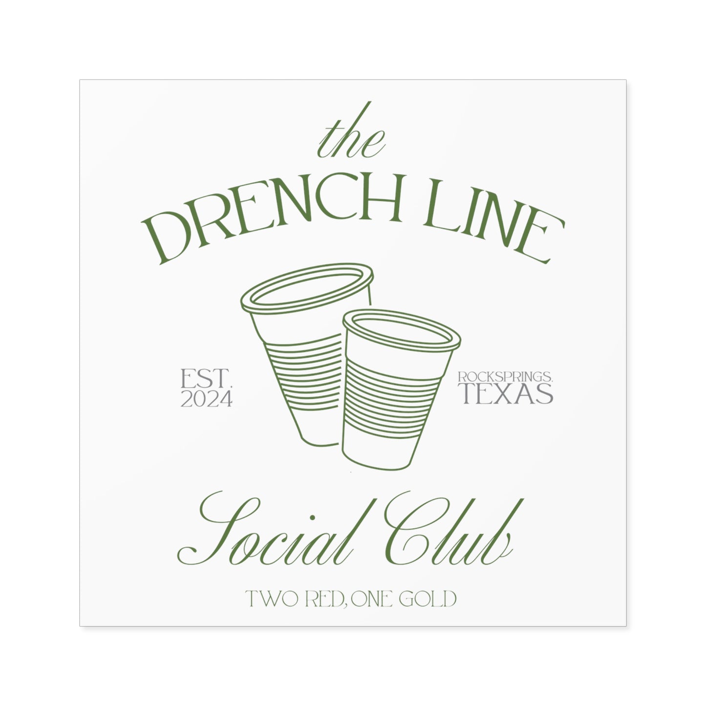 The Drench Line Social Club Indoor\Outdoor Stickers (Solo Cups) | Livestock Country Club | Stock Show Mom Style | Show Lamb | Show Goat