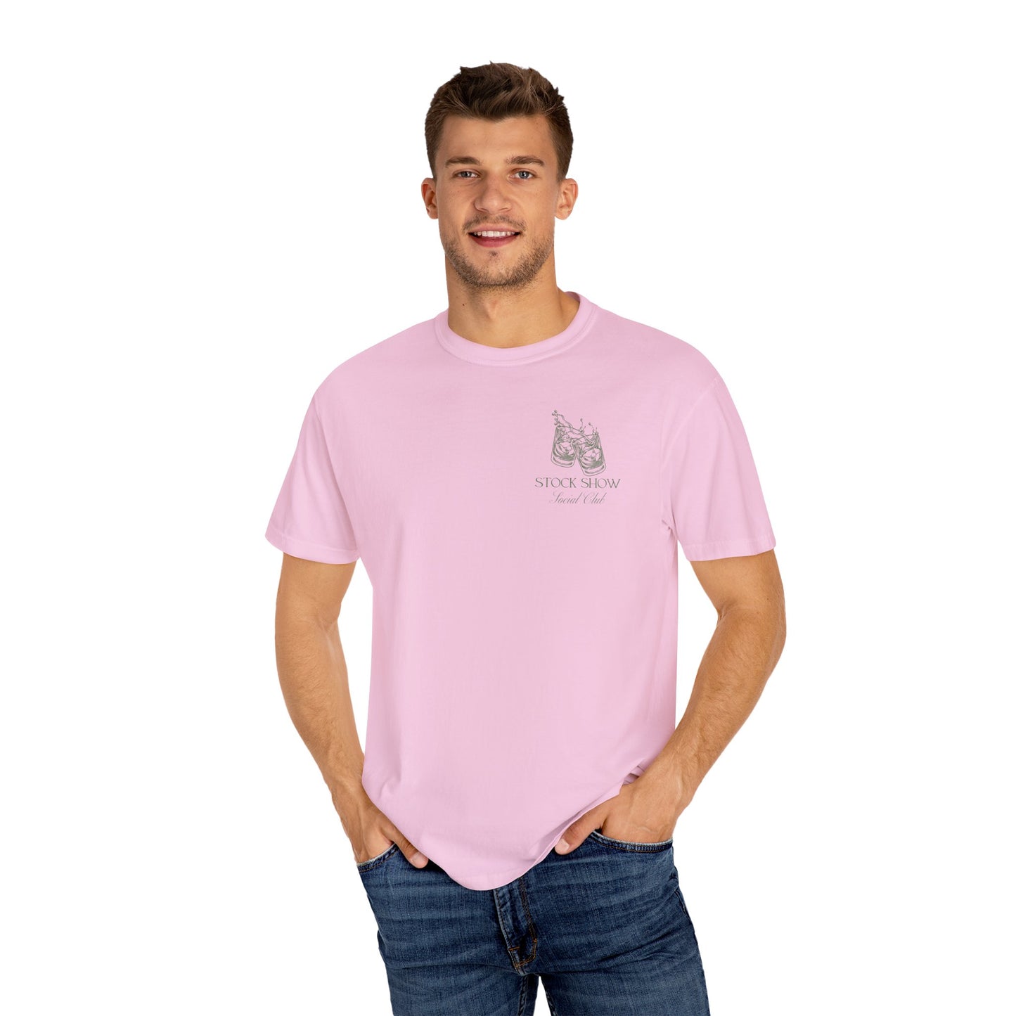 The Stock Show Social Club Unisex COMFORT COLORS T-shirt (Tumbler Design) | Livestock Country Club | Stock Show Mom Style | 4H & FFA Club