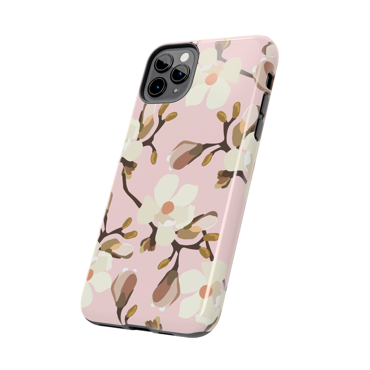 Pink Magnolia Print Phone Case | Pink Phone Case | Gifts for Her