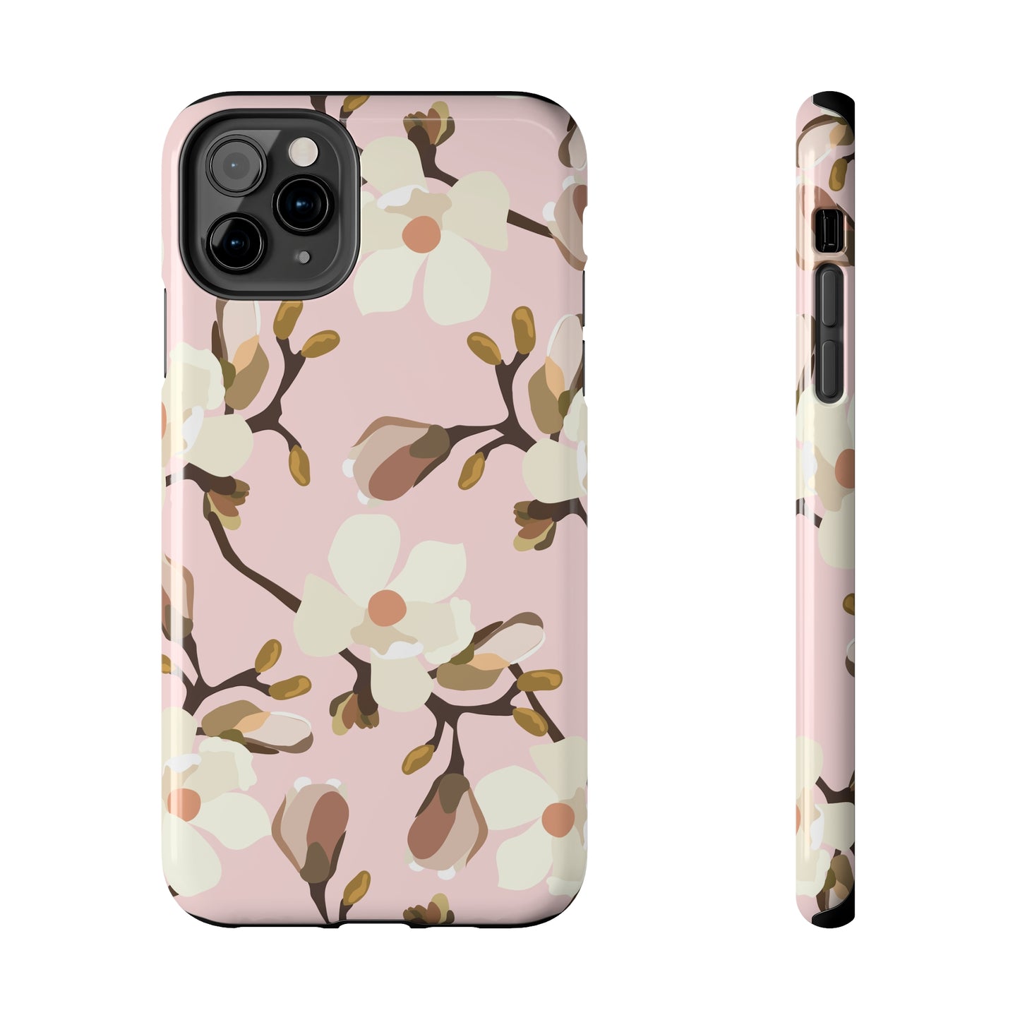 Pink Magnolia Print Phone Case | Pink Phone Case | Gifts for Her