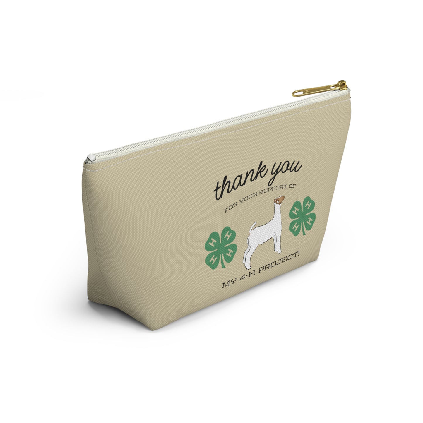 4H Club Buyers Gift Accessory Pouch | Show Goat Buyer Gift | 4-H Clover | County Fair Buyers Gift | Livestock Thank You Gift