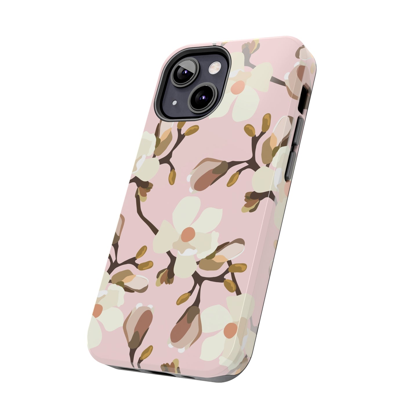 Pink Magnolia Print Phone Case | Pink Phone Case | Gifts for Her