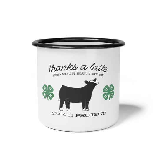 Thanks A Latte 4H Club Buyers Gift | Baldie Show Steer Buyer Gift | 4-H Clover | County Fair Buyers Gift | Livestock Thank You Gift