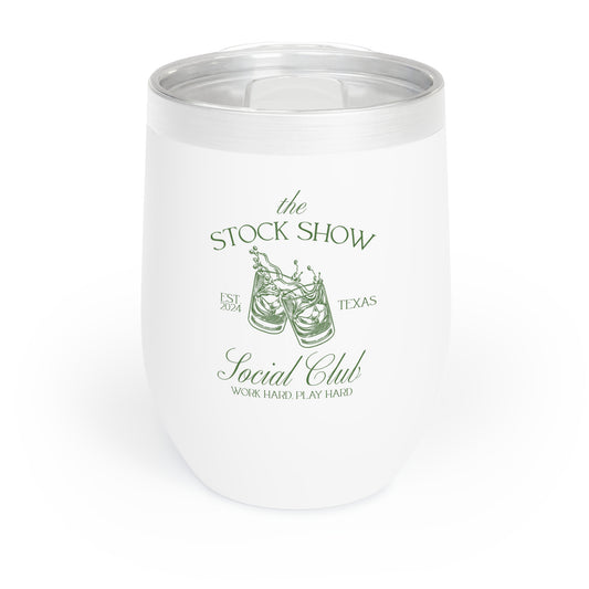 The Stock Show Social Club Wine Tumbler | Livestock Country Club | Stock Show Mom Style | Show Lamb | Show Goat | 4H & FFA Gifts