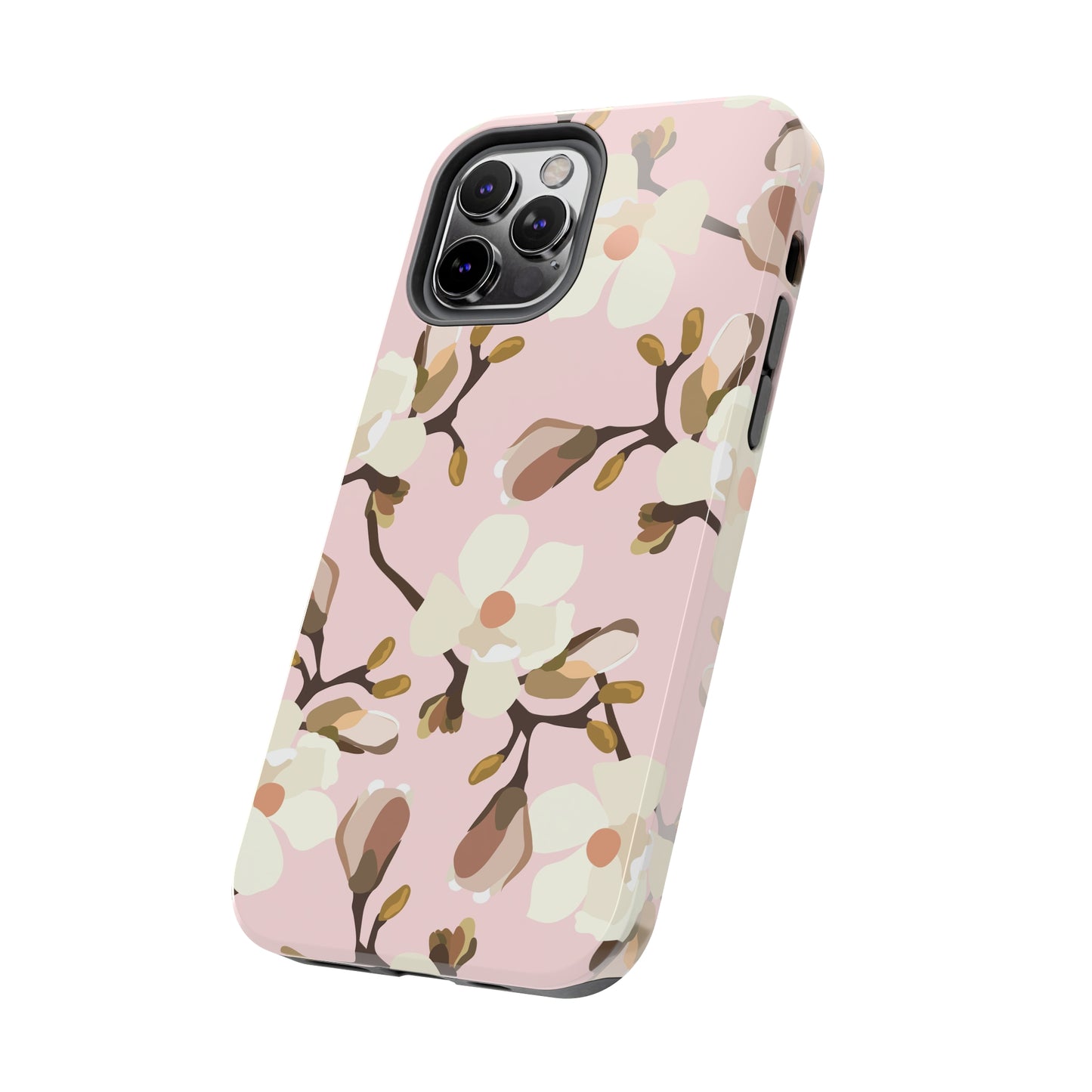 Pink Magnolia Print Phone Case | Pink Phone Case | Gifts for Her