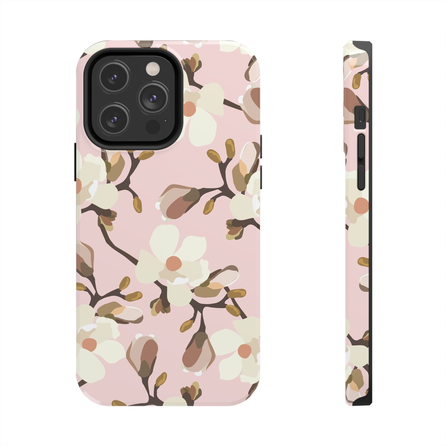 Pink Magnolia Print Phone Case | Pink Phone Case | Gifts for Her