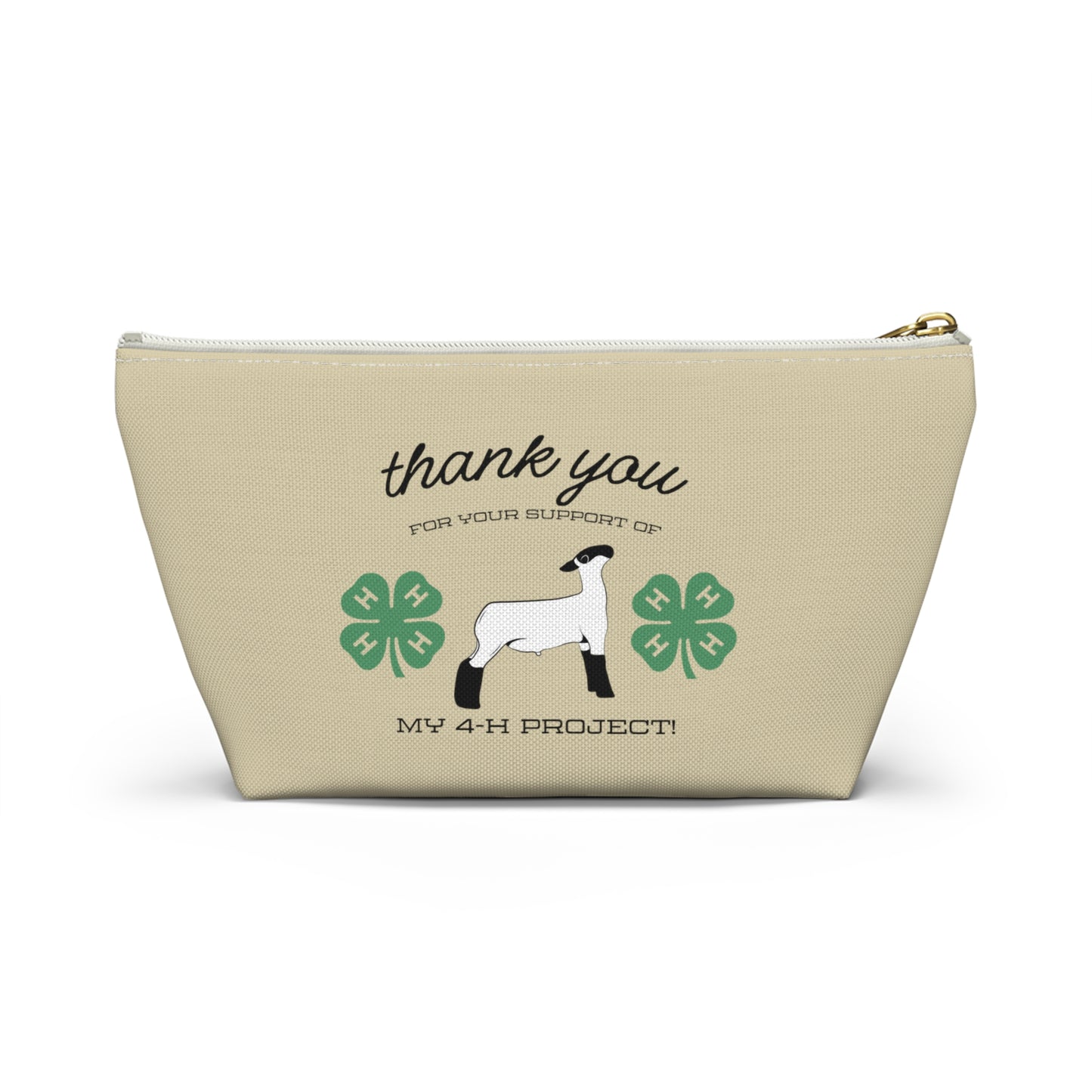 4H Club Buyers Gift Accessory Pouch | Show Lamb Buyer Gift | 4-H Clover | County Fair Buyers Gift | Livestock Thank You Gift