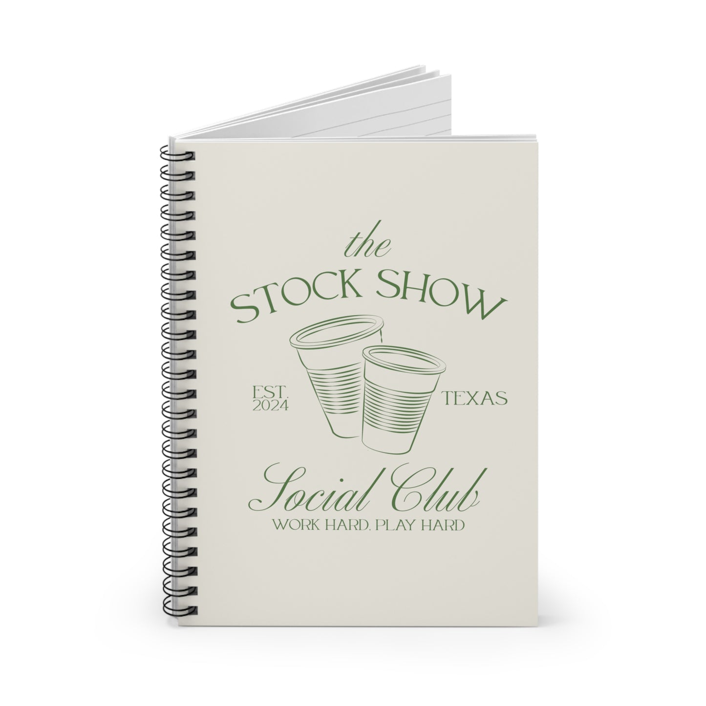 The Stock Show Social Club Spiral Notebook (Solo Cups) | Livestock Country Club | Stock Show Style | 4H Club Gifts