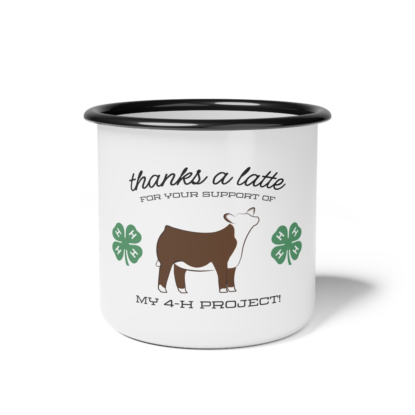 Thanks A Latte 4H Club Buyers Gift | Show Steer Buyer Gift | 4-H Clover | County Fair Buyers Gift | Livestock Thank You Gift | Gifts for Her