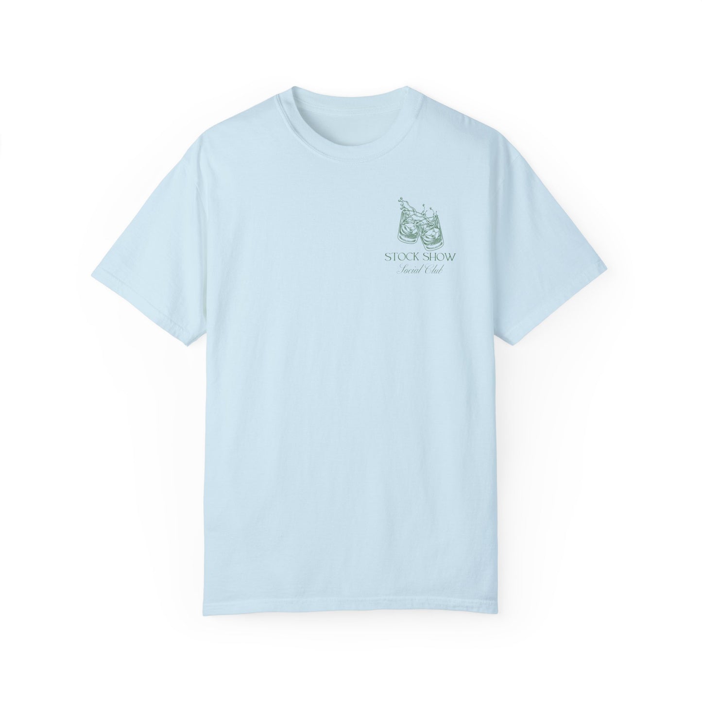 The Stock Show Social Club Unisex COMFORT COLORS T-shirt (Tumbler Design) | Livestock Country Club | Stock Show Mom Style | 4H & FFA Club