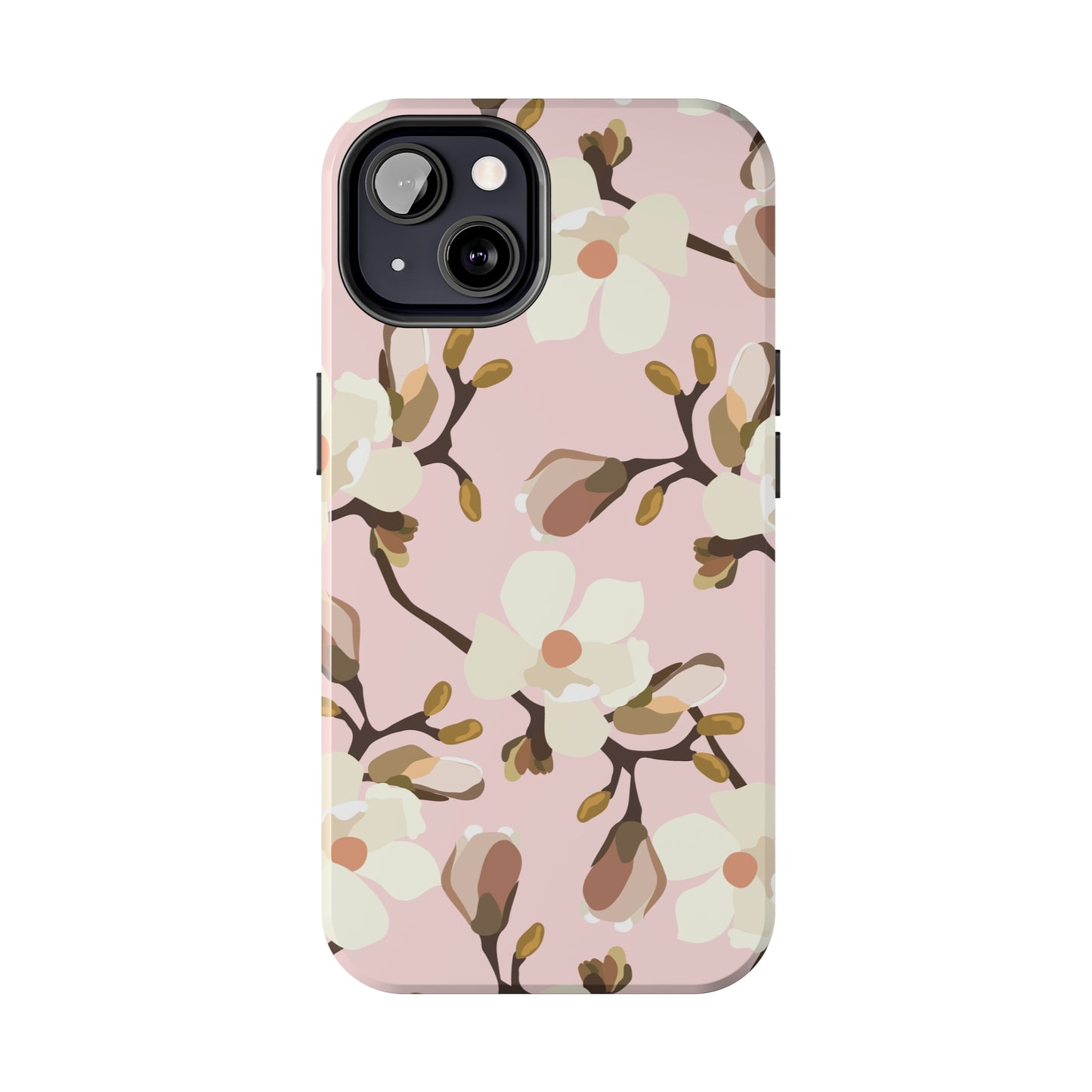 Pink Magnolia Print Phone Case | Pink Phone Case | Gifts for Her