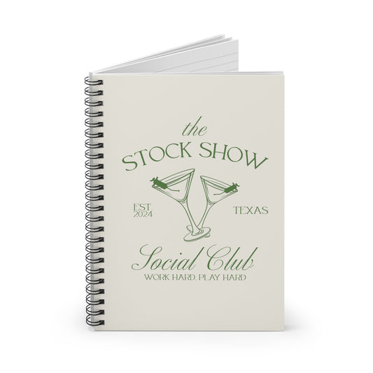 The Stock Show Social Club Spiral Notebook | Livestock Country Club | Stock Show Style | 4H Club Gifts