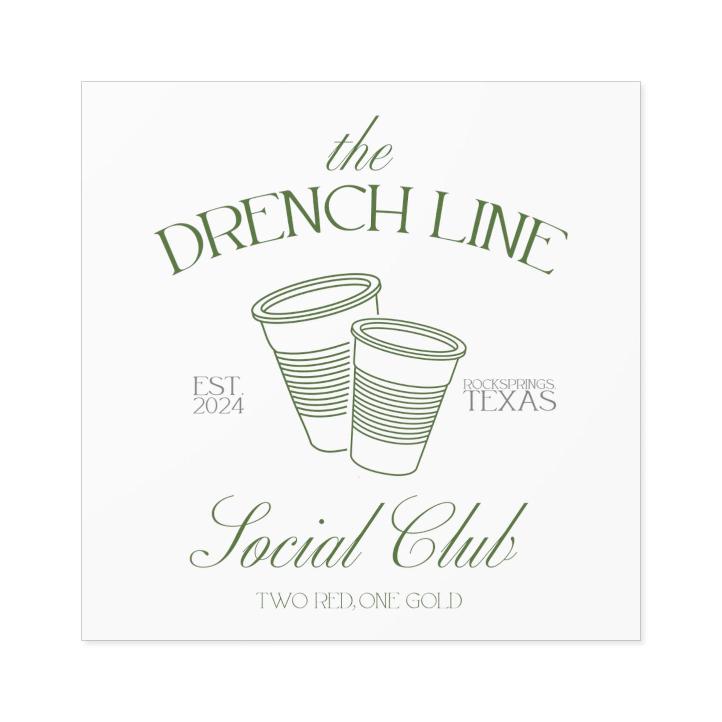 The Drench Line Social Club Indoor\Outdoor Stickers (Solo Cups) | Livestock Country Club | Stock Show Mom Style | Show Lamb | Show Goat