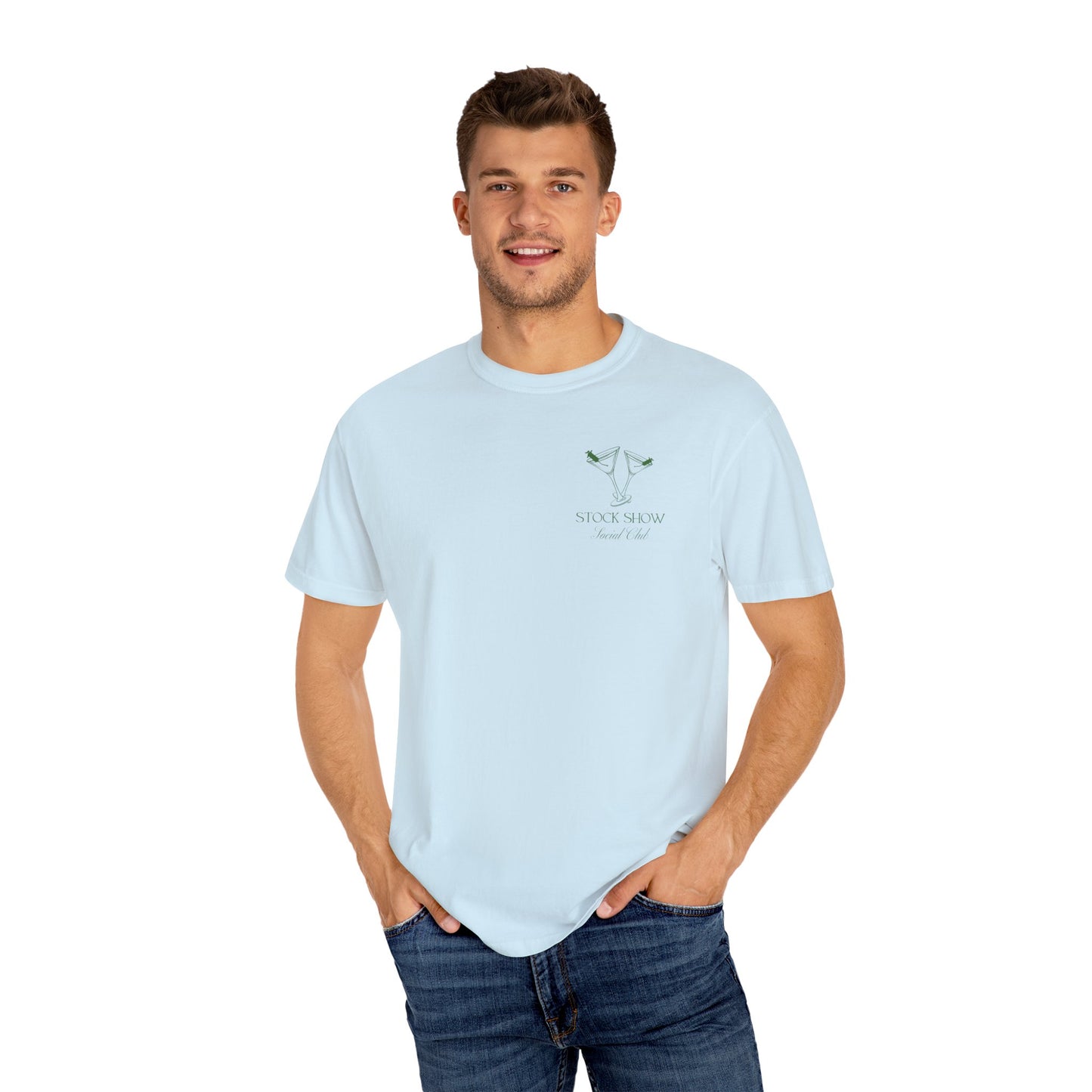 The Stock Show Social Club Unisex COMFORT COLORS T-shirt (Martini Design) | Livestock Country Club | Stock Show Mom Style | 4H & FFA Club