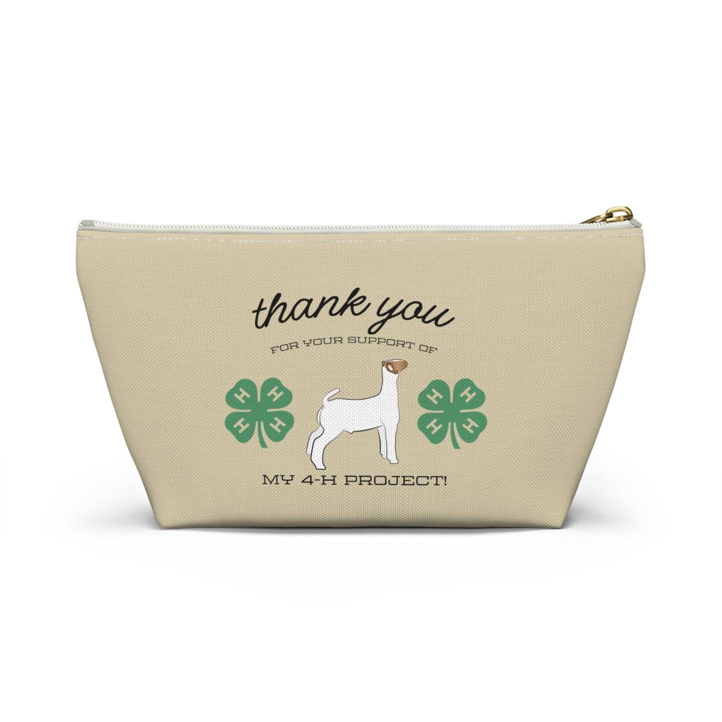 4H Club Buyers Gift Accessory Pouch | Show Goat Buyer Gift | 4-H Clover | County Fair Buyers Gift | Livestock Thank You Gift