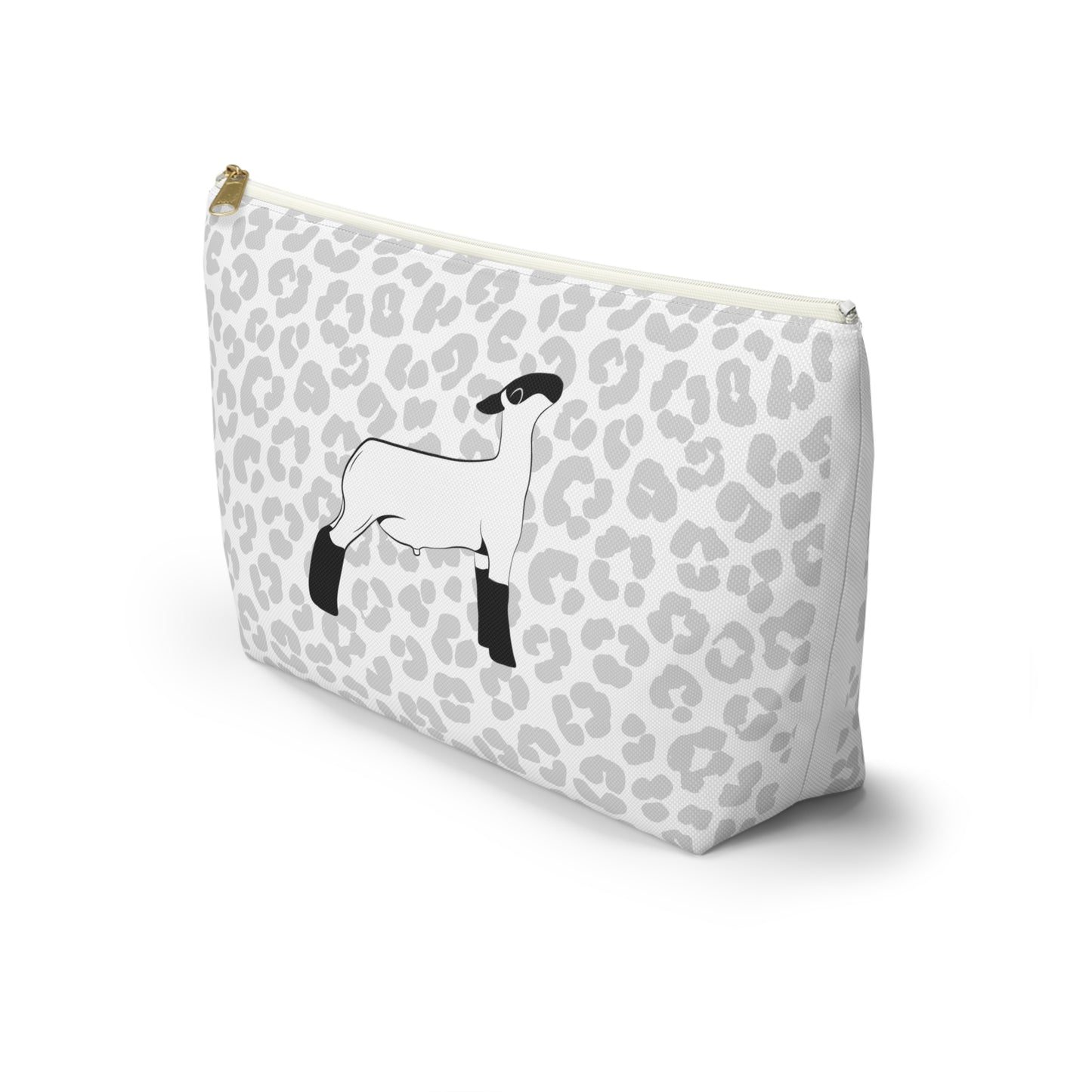 Show Lamb Accessory Pouch | Show Lamb Leopard Makeup Bag | Show Lamb Leopard Pencil Bag | Show Lamb Leopard Travel Bag