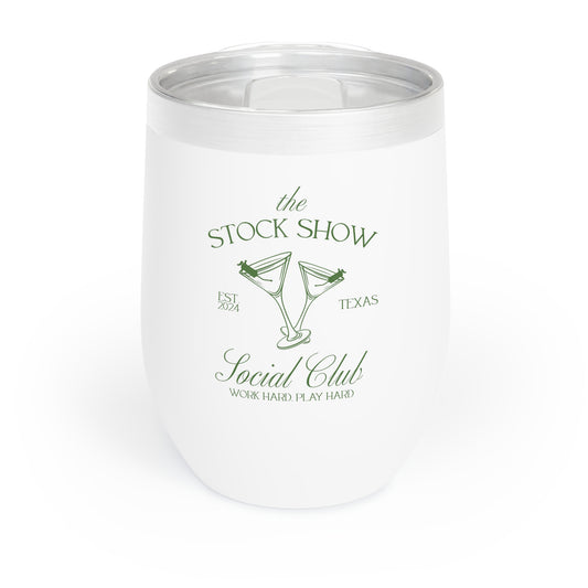 The Stock Show Social Club Wine Tumbler (Martini) | Livestock Country Club | Stock Show Mom Style | Show Lamb | Show Goat | 4H & FFA Gifts