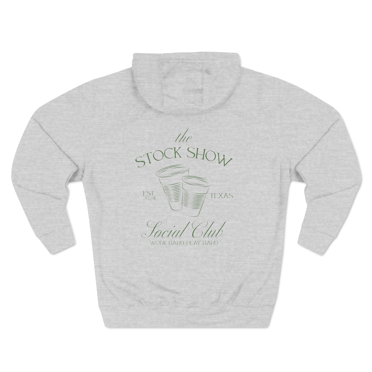 The Stock Show Social Club Fleece Hoodie (Solo Cup Design) | Livestock Country Club | Stock Show Style | Show Lamb | Show Goat | 4H & FFA