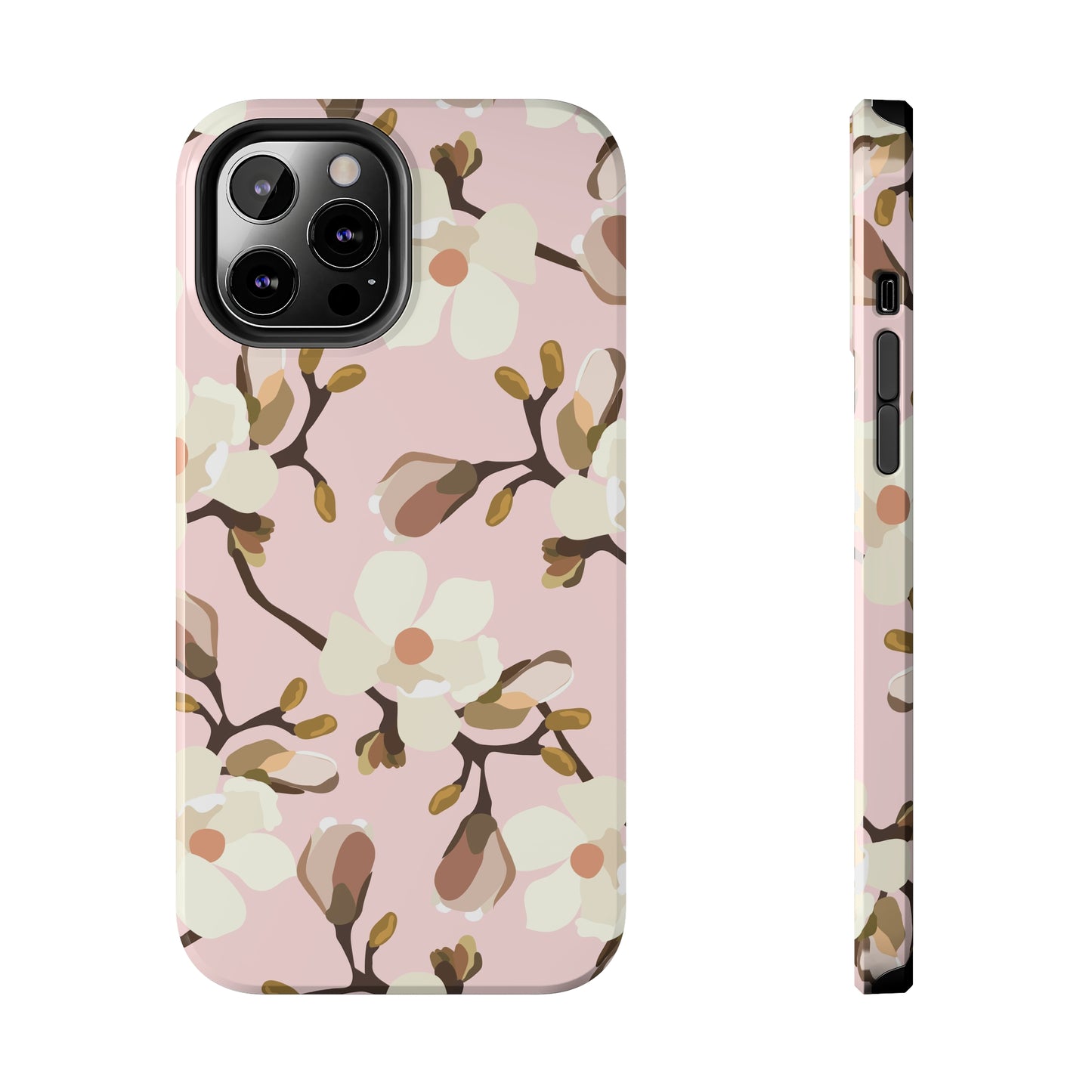 Pink Magnolia Print Phone Case | Pink Phone Case | Gifts for Her