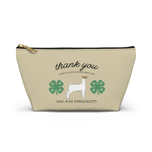 4H Club Buyers Gift Accessory Pouch | Show Goat Buyer Gift | 4-H Clover | County Fair Buyers Gift | Livestock Thank You Gift