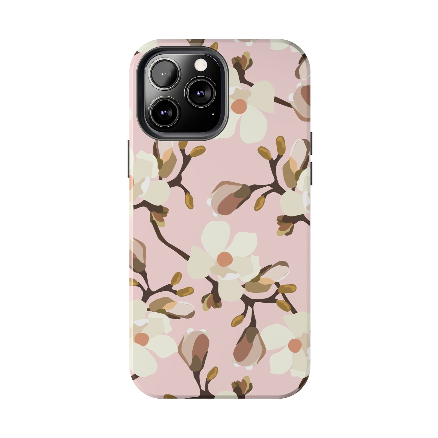 Pink Magnolia Print Phone Case | Pink Phone Case | Gifts for Her