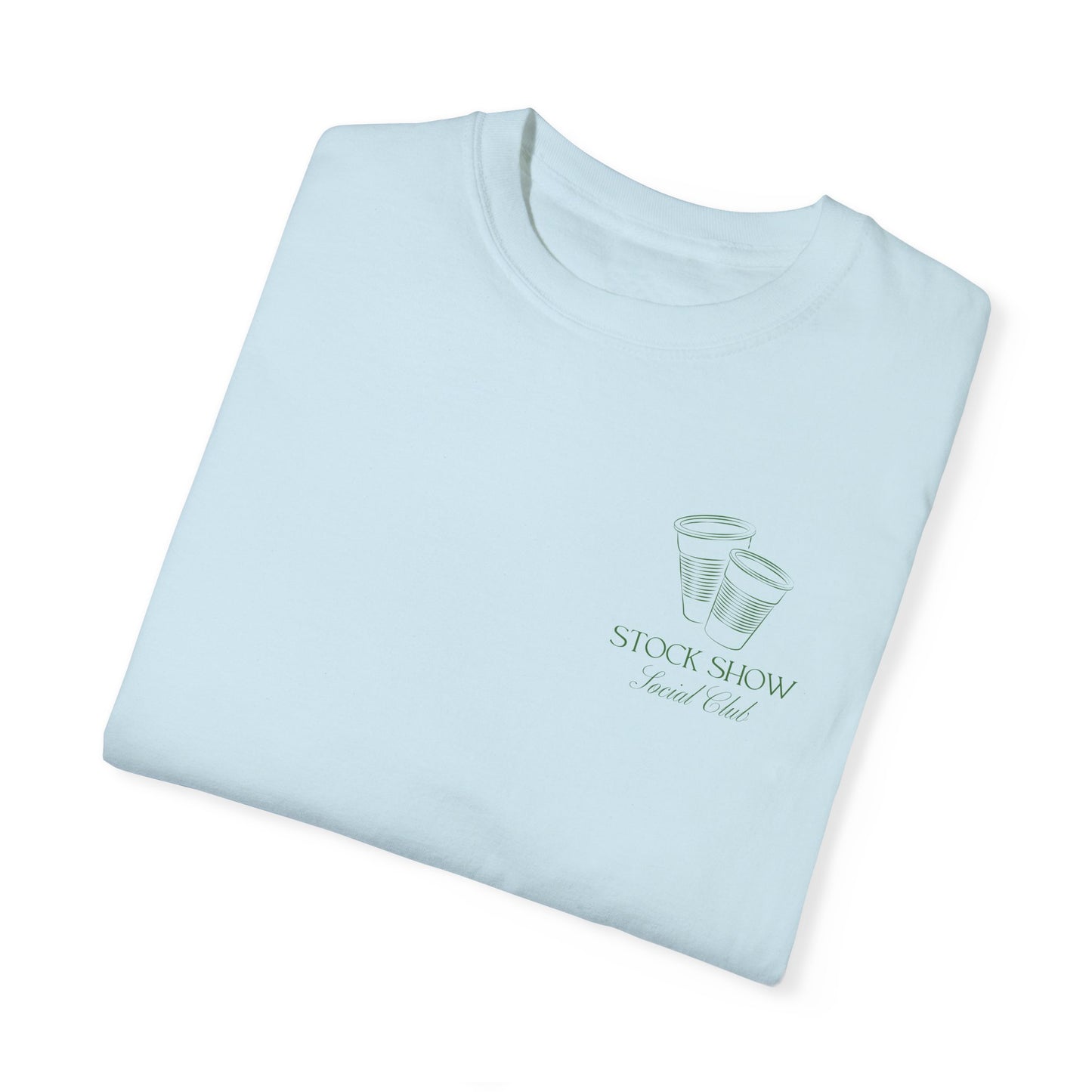 The Stock Show Social Club Unisex COMFORT COLORS T-shirt (Solo Cups Design) | Livestock Country Club | Stock Show Mom Style | 4H & FFA Club