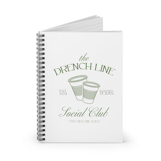 The Drench Line Social Club Spiral Notebook | Livestock Country Club | Stock Show Style | 4H Club Gifts | Solo Cup