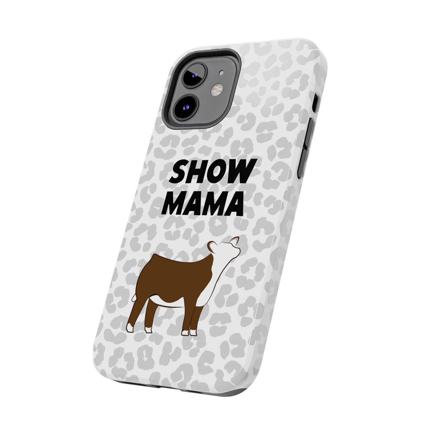 Show Mama Hereford Show Heifer Leopard Print Phone Cases | Livestock Phone Case | Livestock Gifts for Her