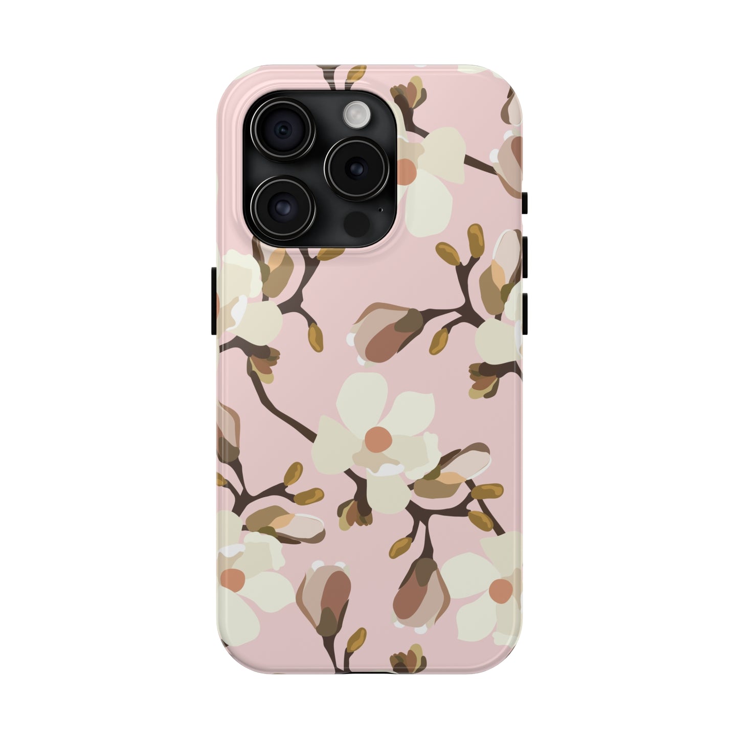 Pink Magnolia Print Phone Case | Pink Phone Case | Gifts for Her